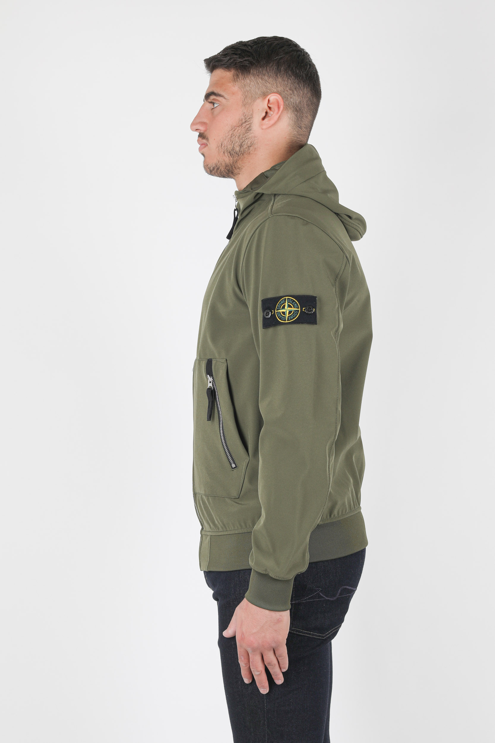BLOUSON SOFT SHELL-R STONE ISLAND KAKI 741540727-V0058