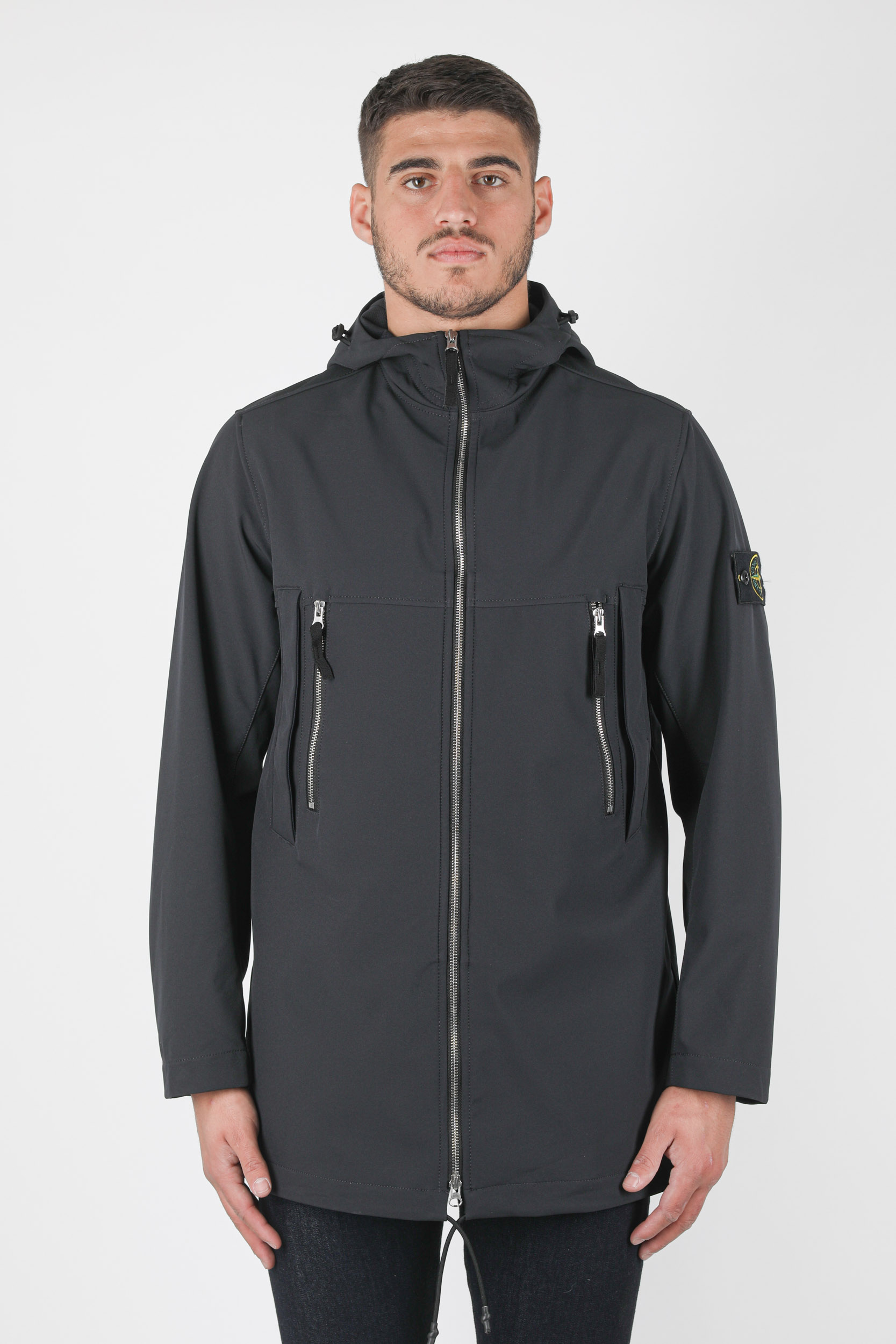 BLOUSON STONE ISLAND SOFT SHELL-R LONGUE MARINE 741540627-V0020