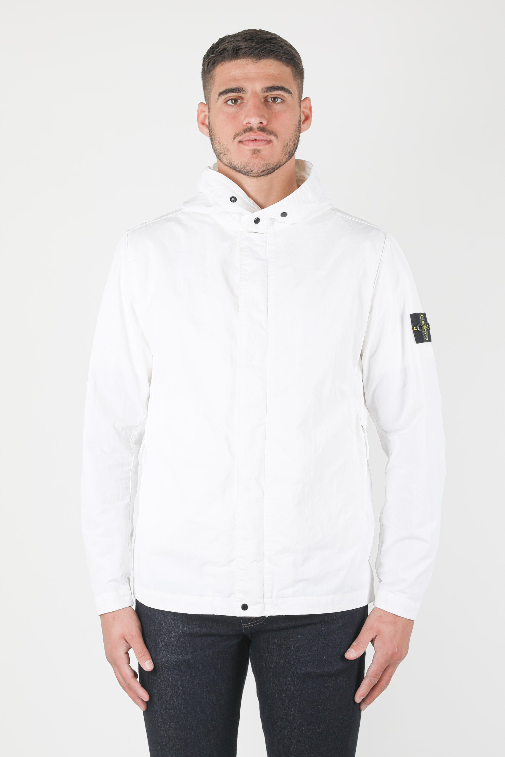 BLOUSON STONE ISLAND BLANC NYLON MAT 741543333-V0001