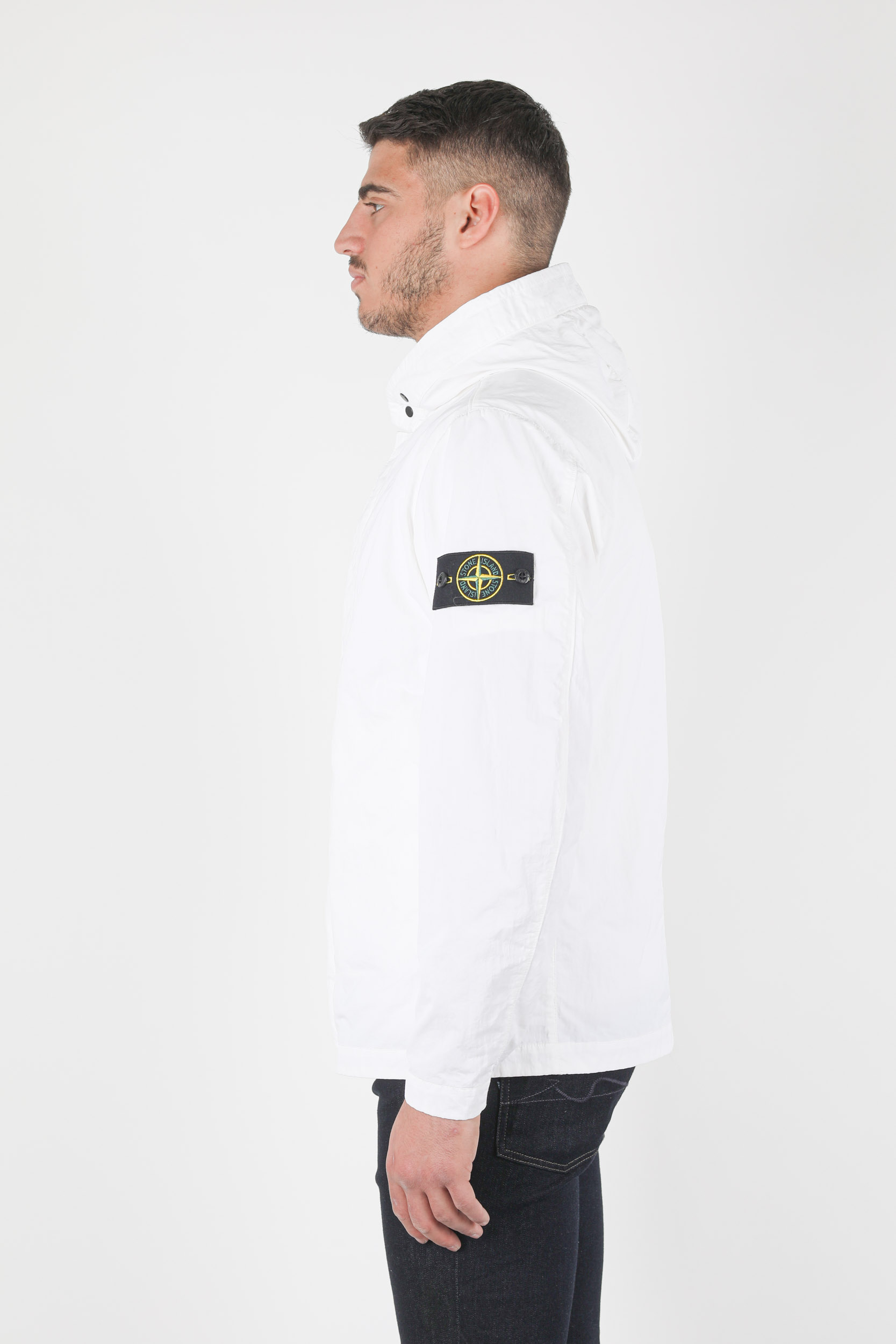 BLOUSON STONE ISLAND BLANC NYLON MAT 741543333-V0001