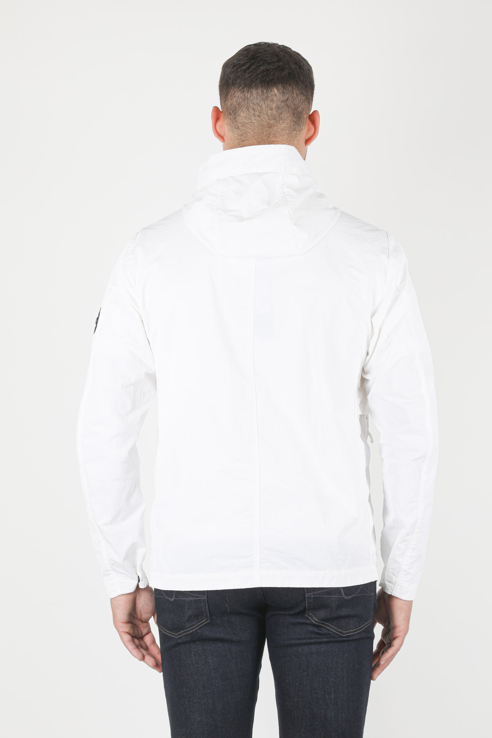 BLOUSON STONE ISLAND BLANC NYLON MAT 741543333-V0001