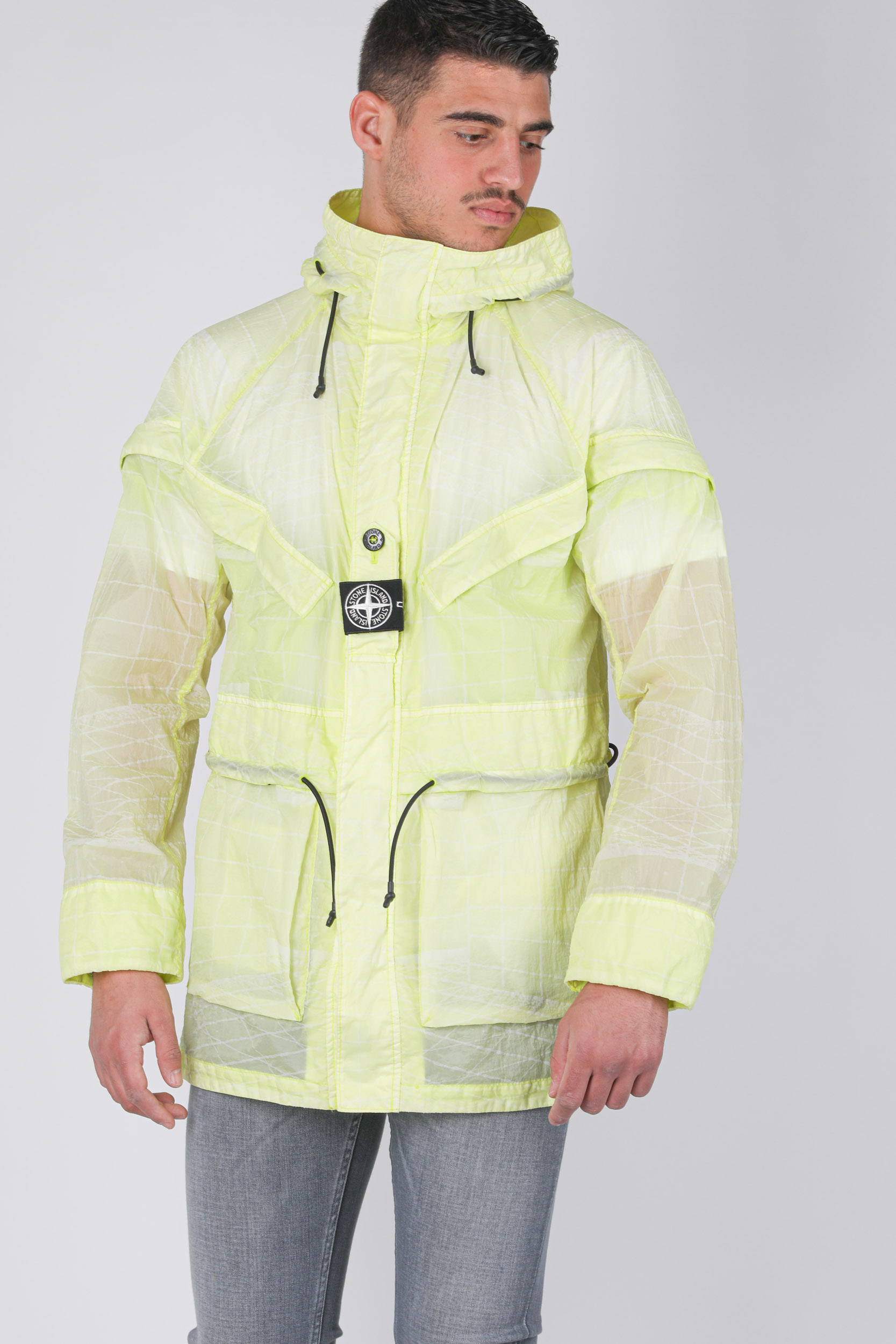 VESTE STONE ISLAND NYLON REFLECTIVE JAUNE 741542999-V0051