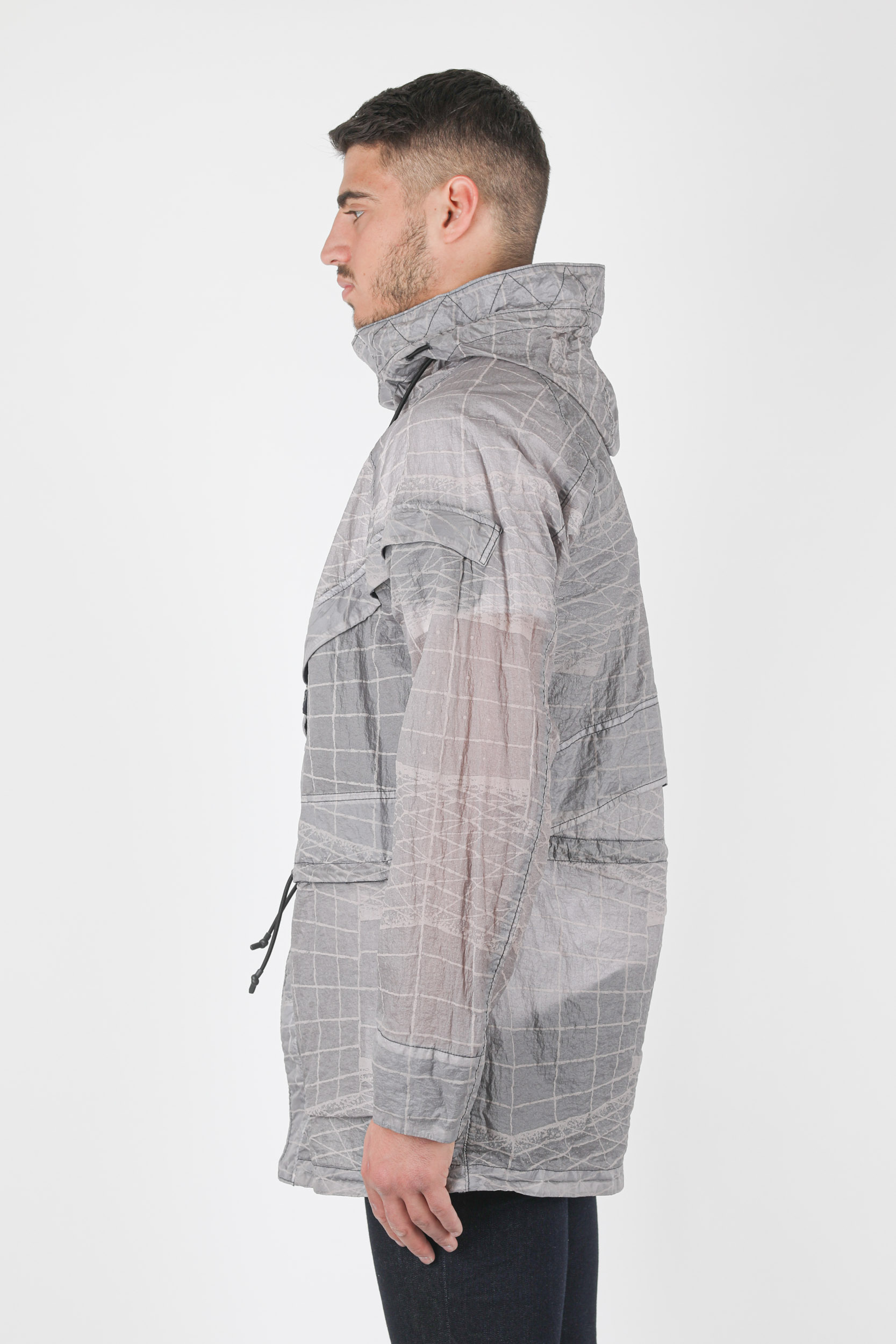 VESTE STONE ISLAND NYLON REFLECTIVE GRISE 741542999-V0063