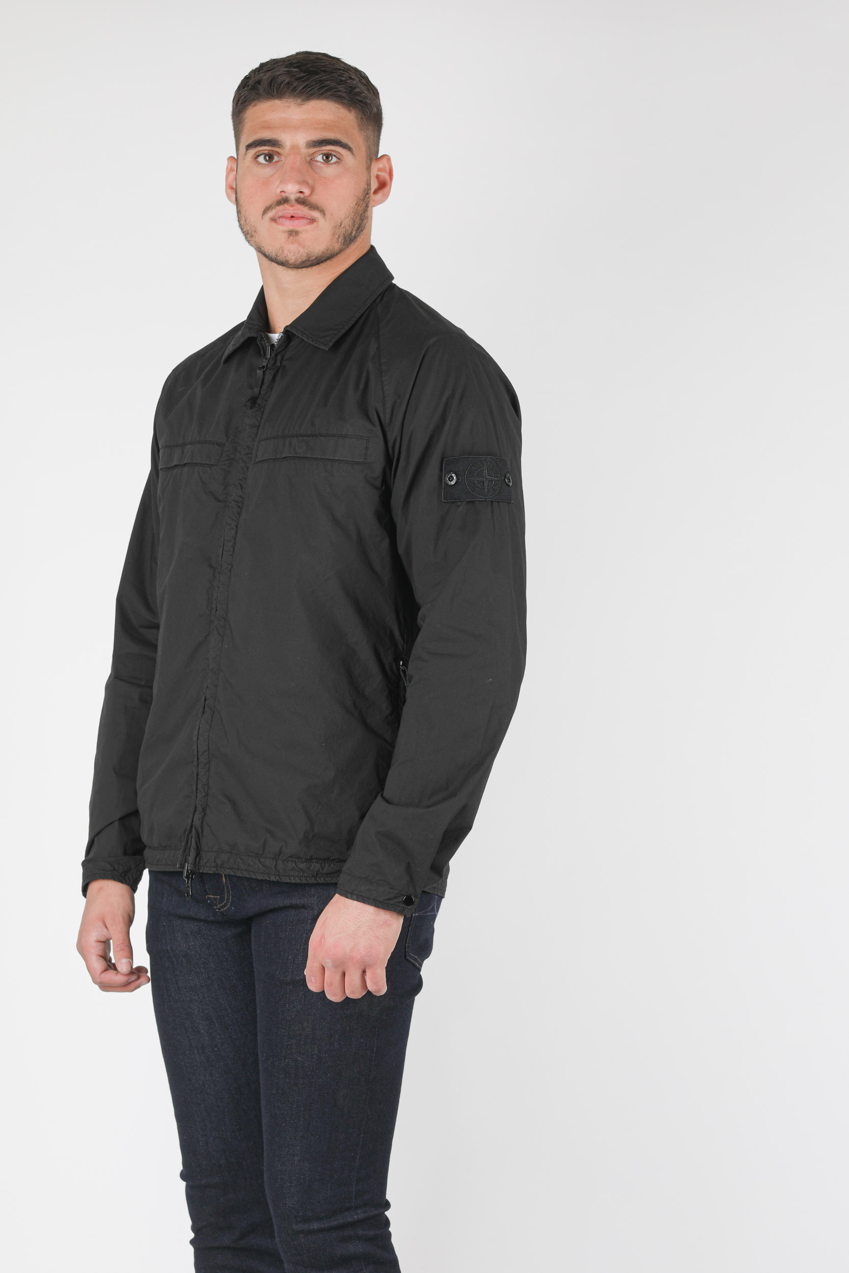 VESTE STONE ISLAND GHOST NOIR NYLON 7415119F4-V0029