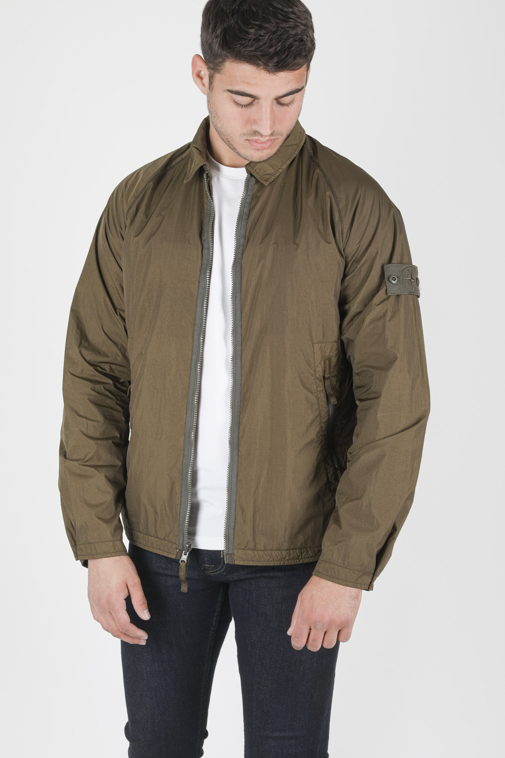 VESTE STONE ISLAND GHOST KAKI NYLON 7415119F4-V0054