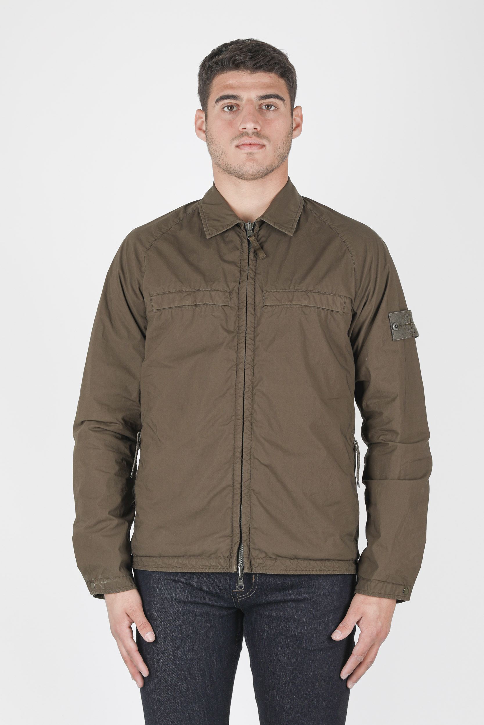 VESTE STONE ISLAND GHOST KAKI NYLON 7415119F4-V0054