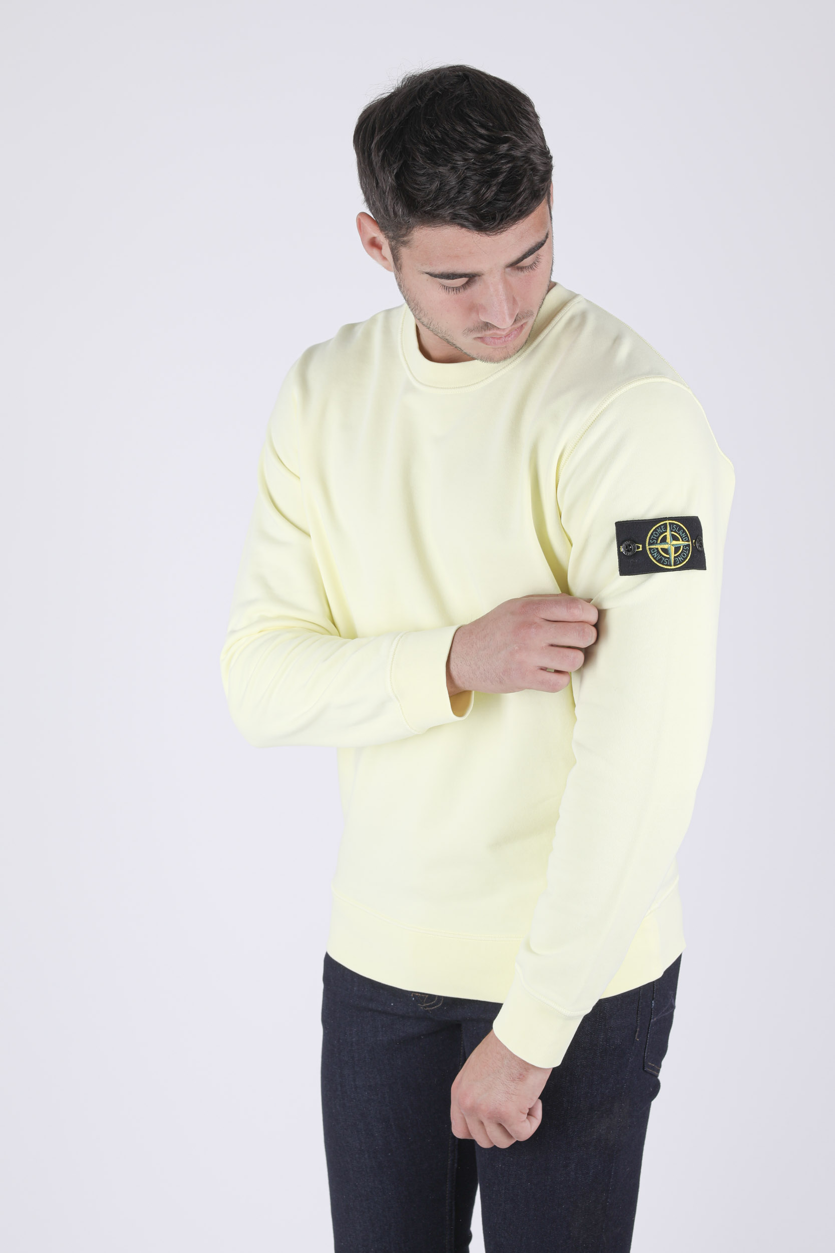 SWEAT STONE ISLAND JAUNE 741563051-V0031