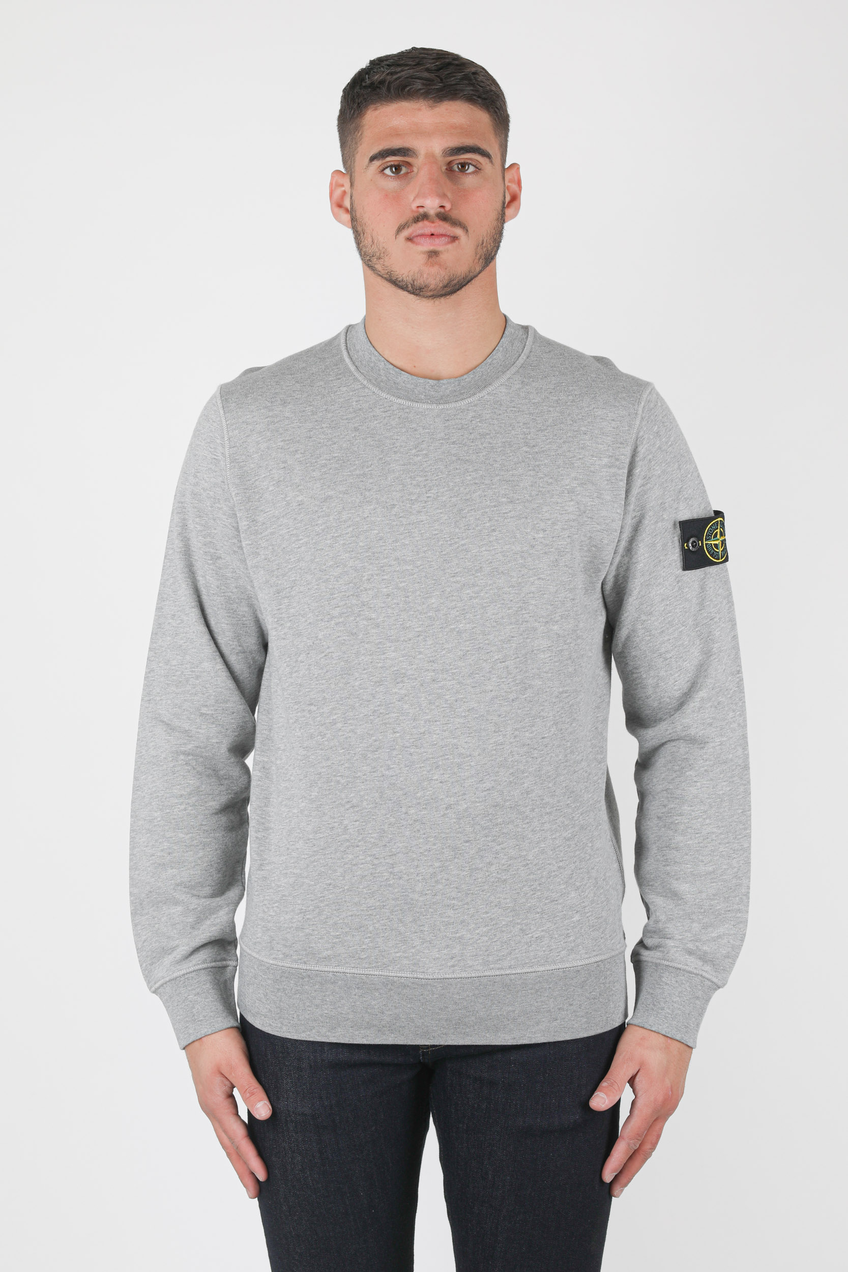 SWEAT STONE ISLAND GRIS 741563051-V0M64