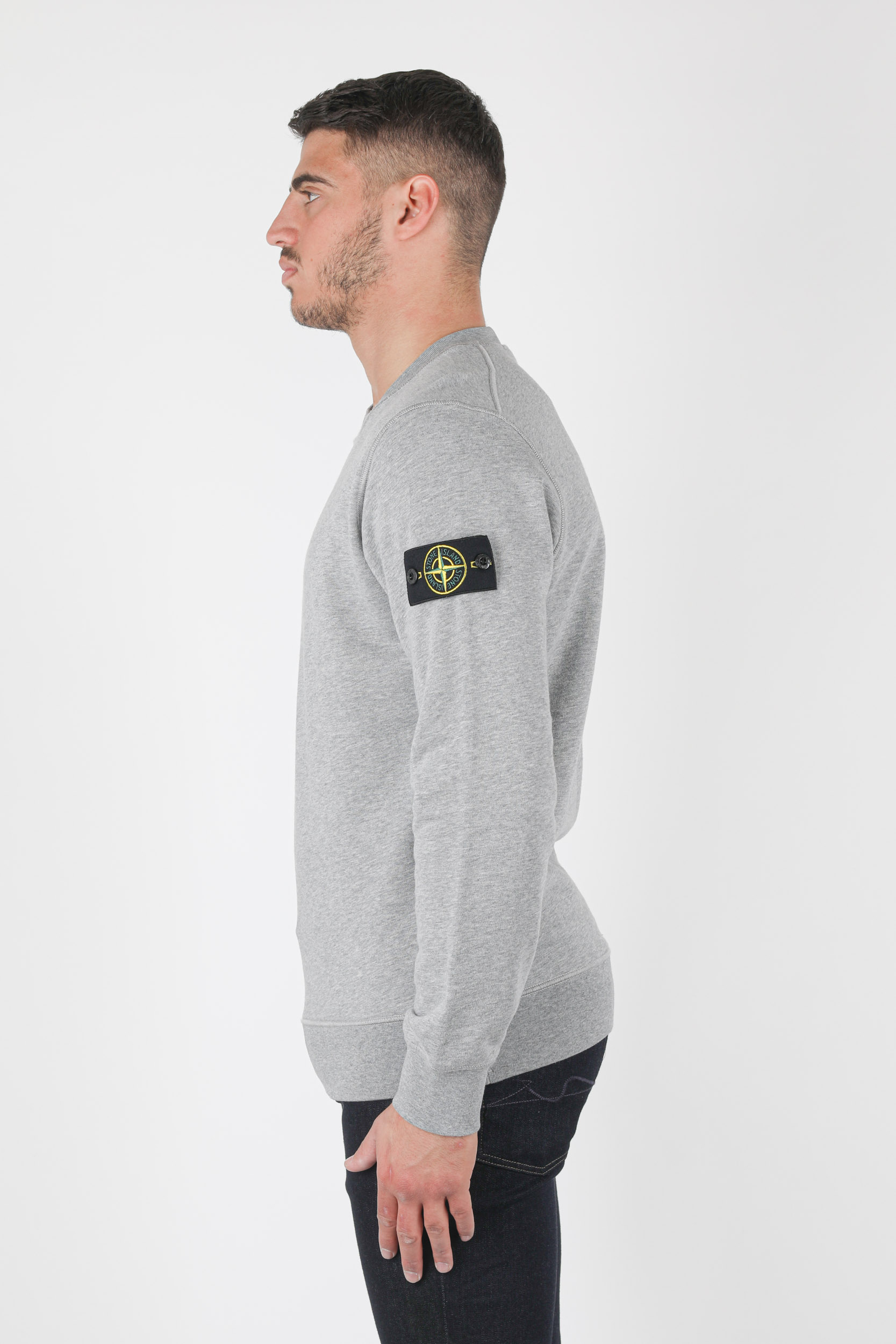SWEAT STONE ISLAND GRIS 741563051-V0M64
