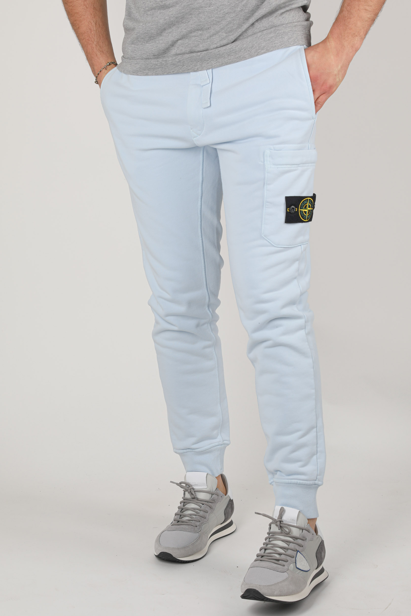 PANTALON DE JOGGING STONE ISLAND BLEU CIEL 741564551-V0041