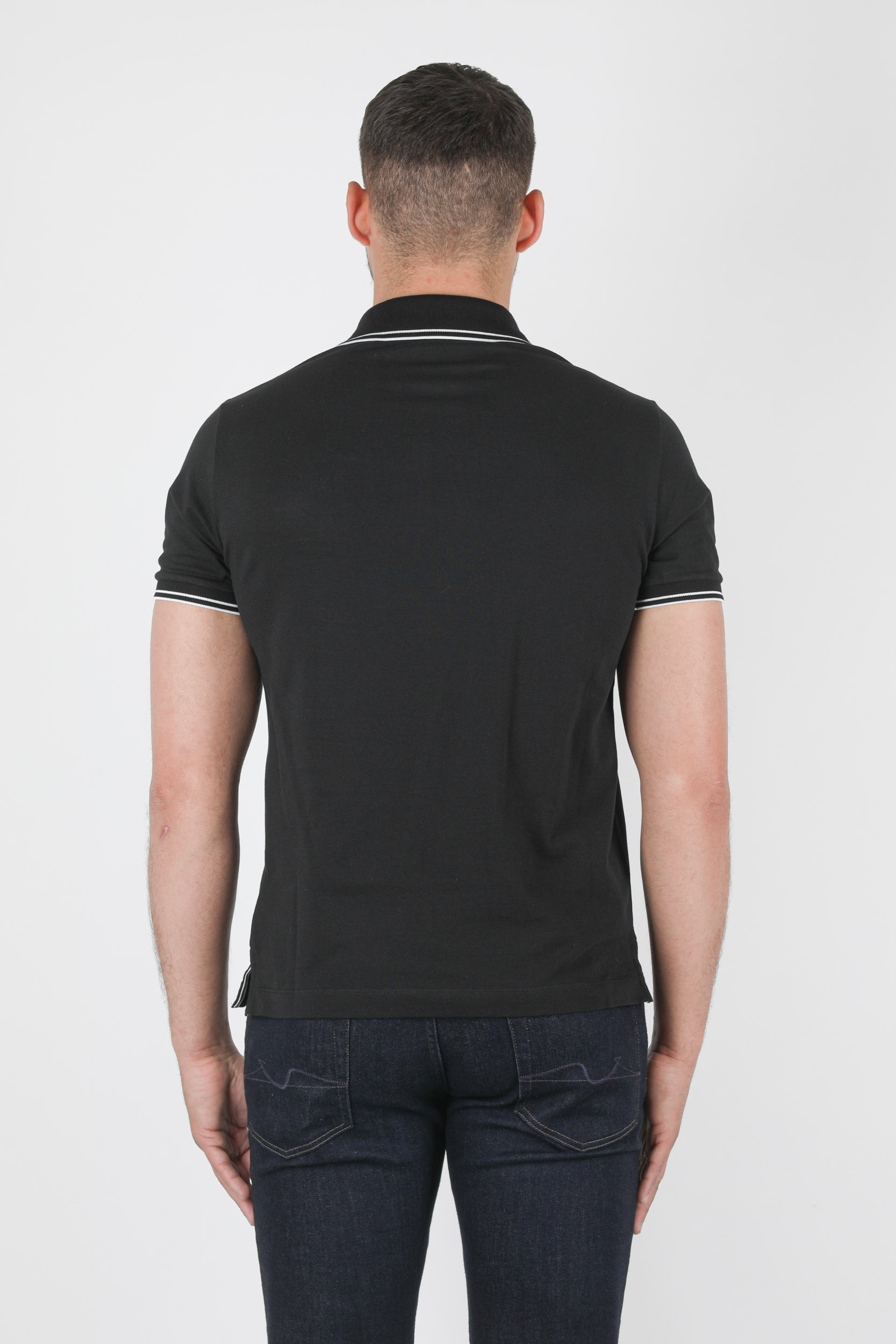 POLO STONE ISLAND PIQUE STRETCH NOIR 741522S18-V0029