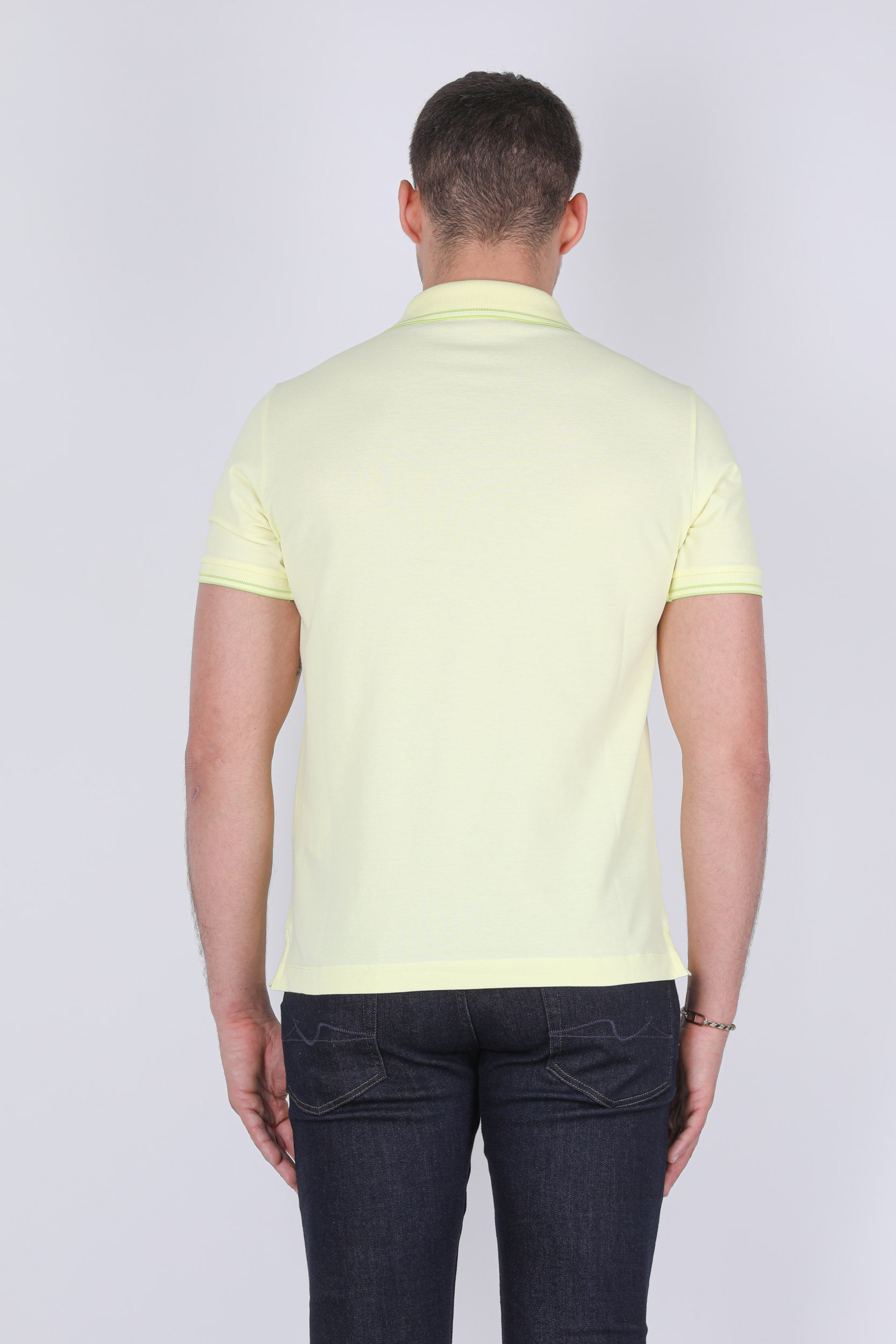 POLO STONE ISLAND PIQUE STRETCH JAUNE 741522S18-V3031