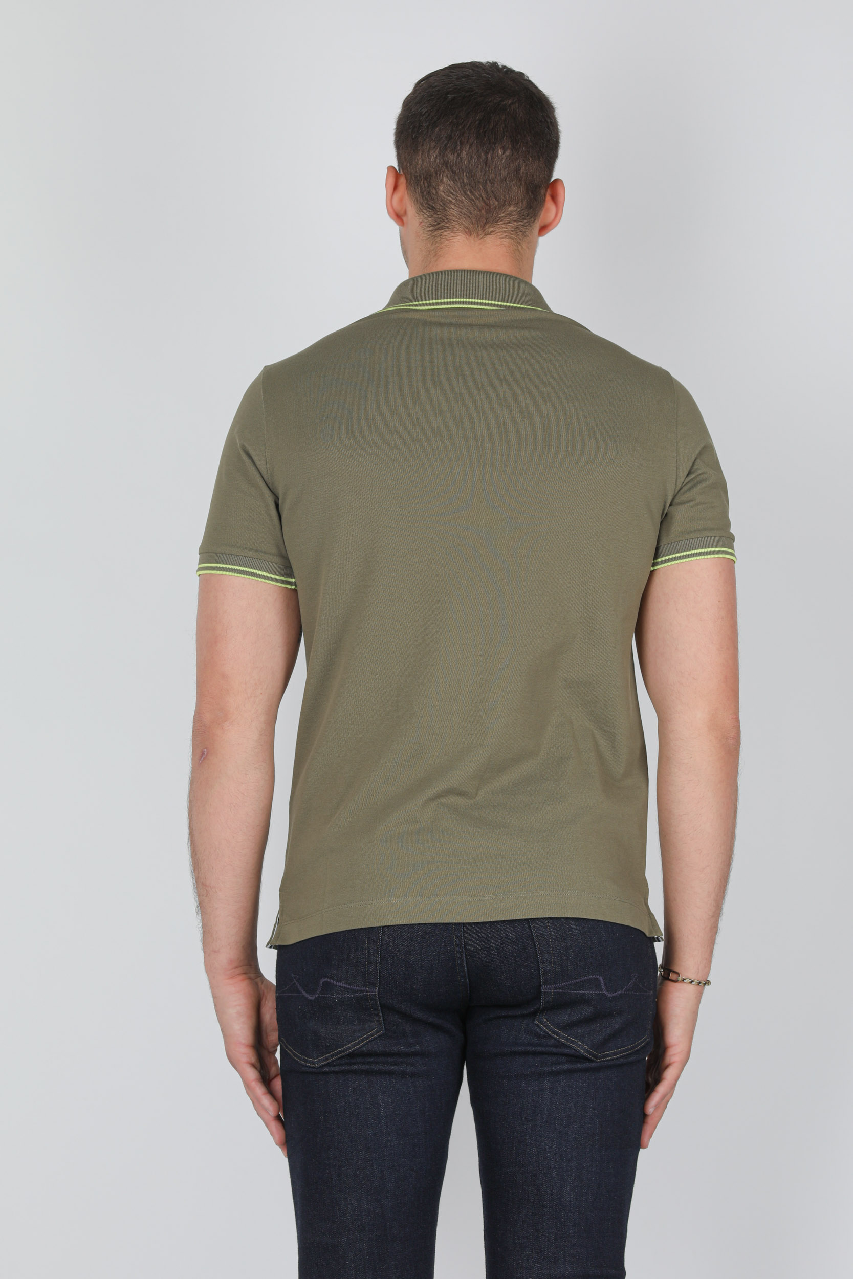 POLO STONE ISLAND PIQUE STRETCH KAKI 741522S18-V3058