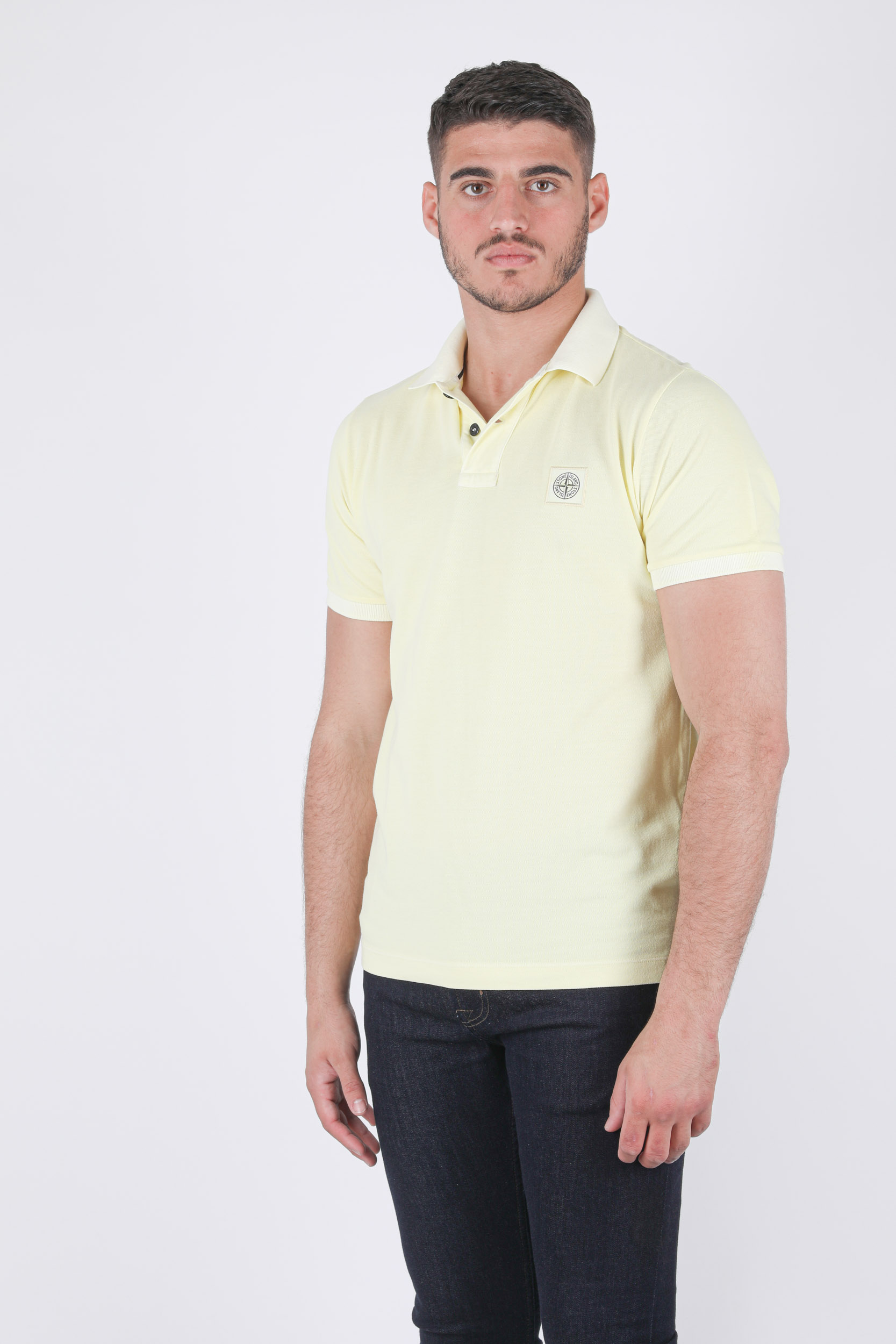 POLO STONE ISLAND JAUNE WASHED 741522S67-V0031