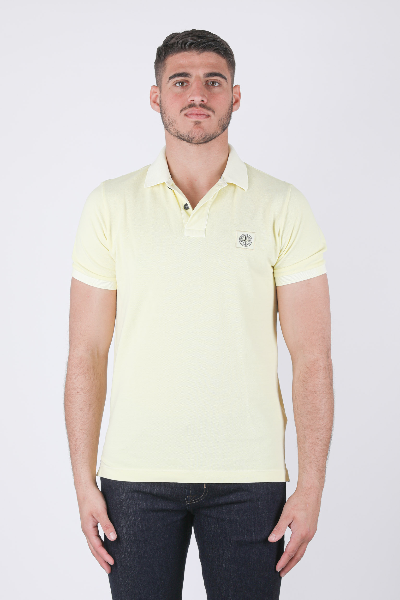 POLO STONE ISLAND JAUNE WASHED 741522S67-V0031