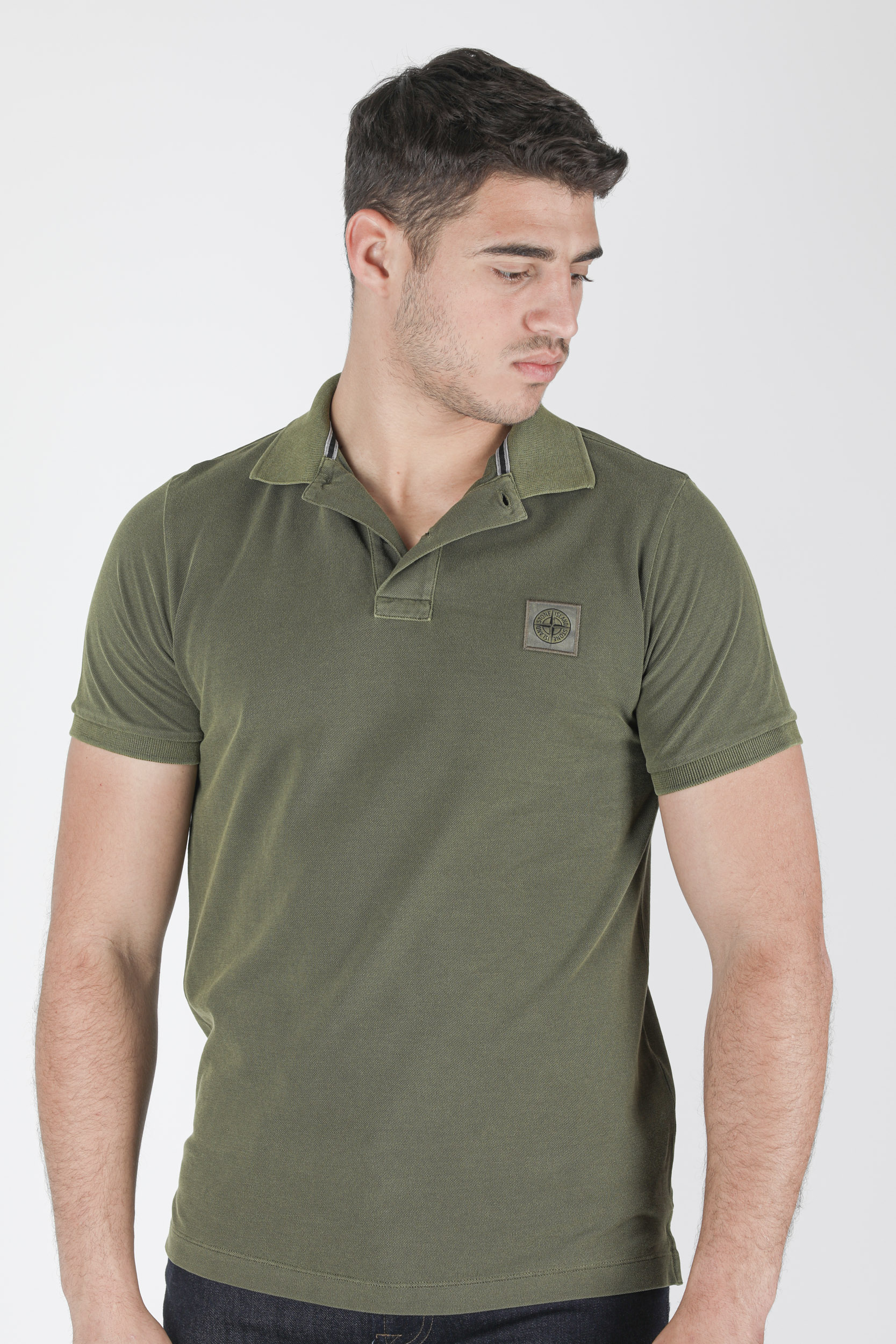 POLO STONE ISLAND KAKI WASHED 741522S67-V0058