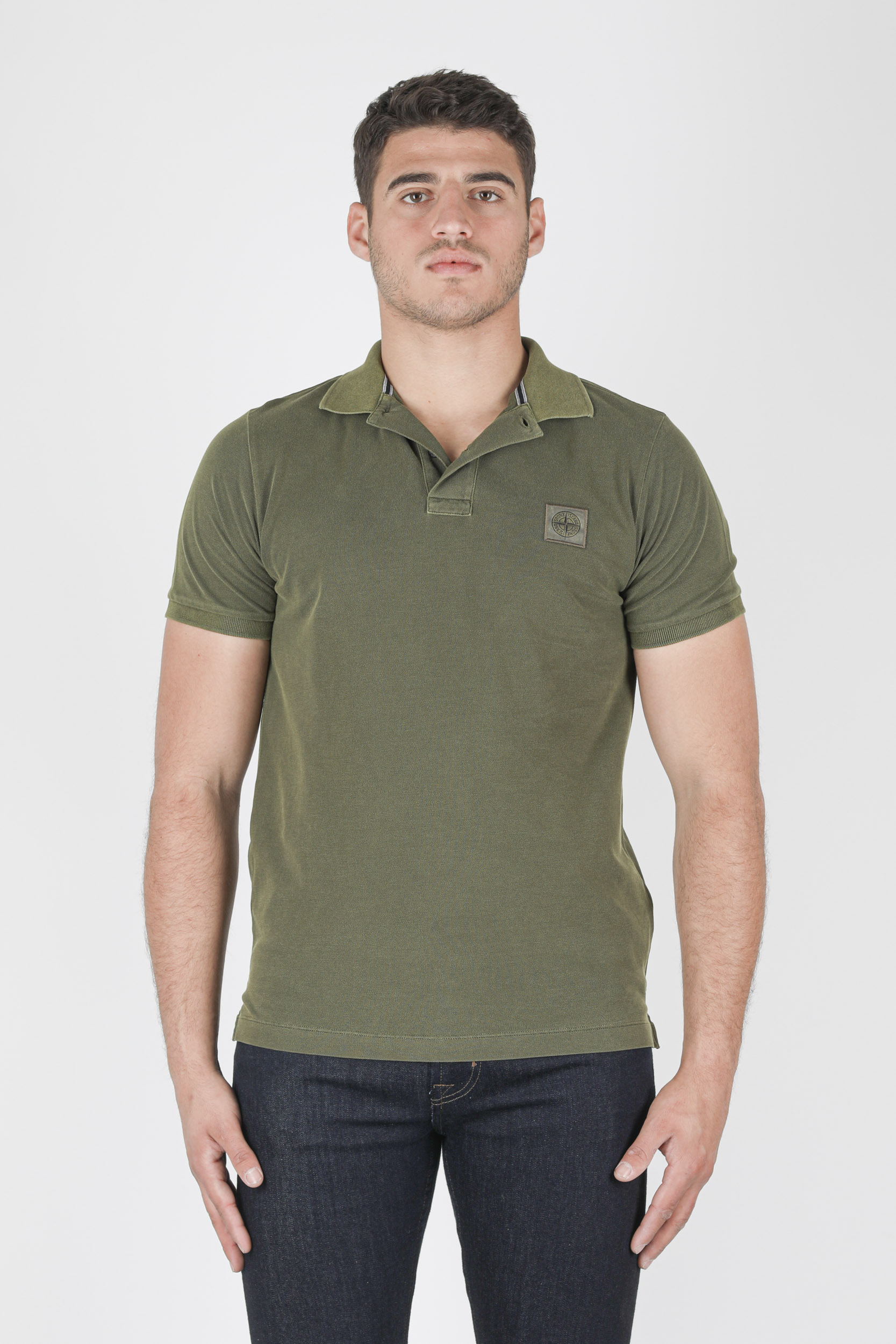 POLO STONE ISLAND KAKI WASHED 741522S67-V0058