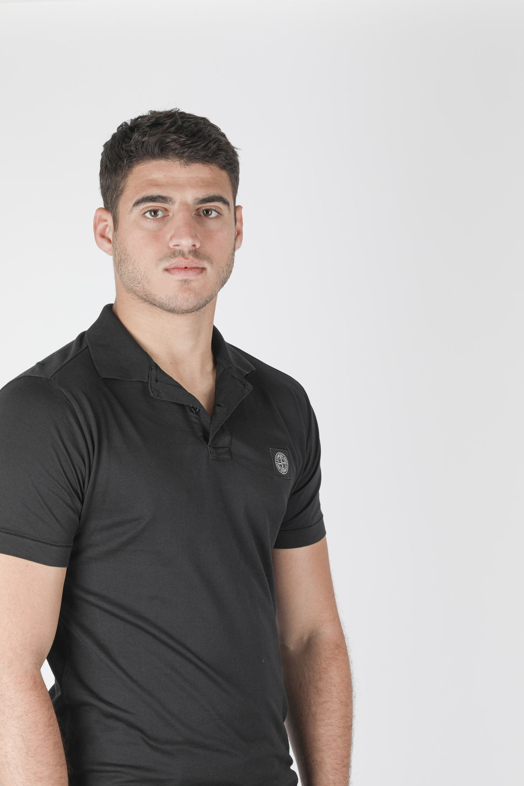 POLO STONE ISLAND JERSEY COTON NOIR 741522613-V0029