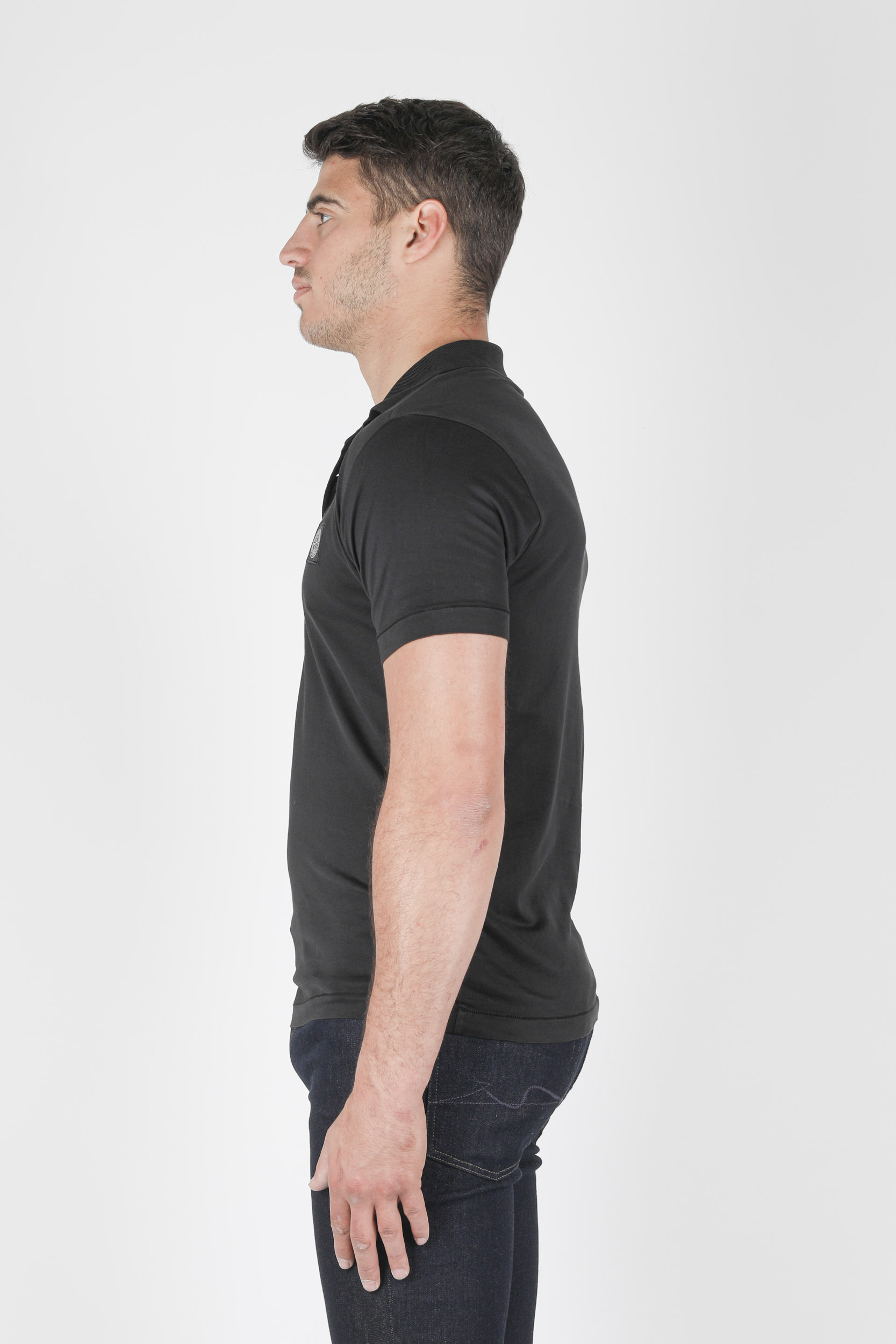 POLO STONE ISLAND JERSEY COTON NOIR 741522613-V0029