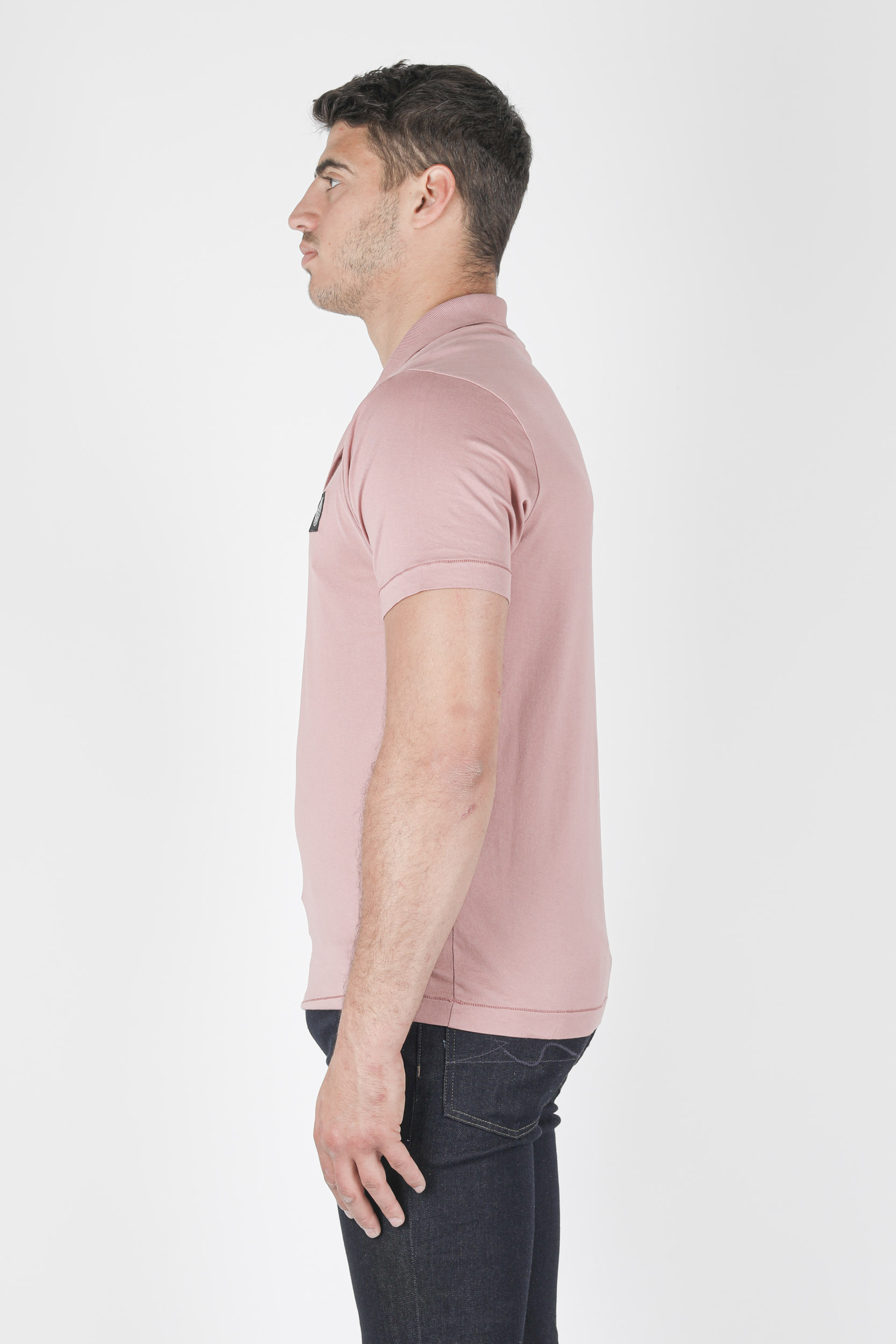 POLO STONE ISLAND JERSEY COTON ROSE 741522613-V0086