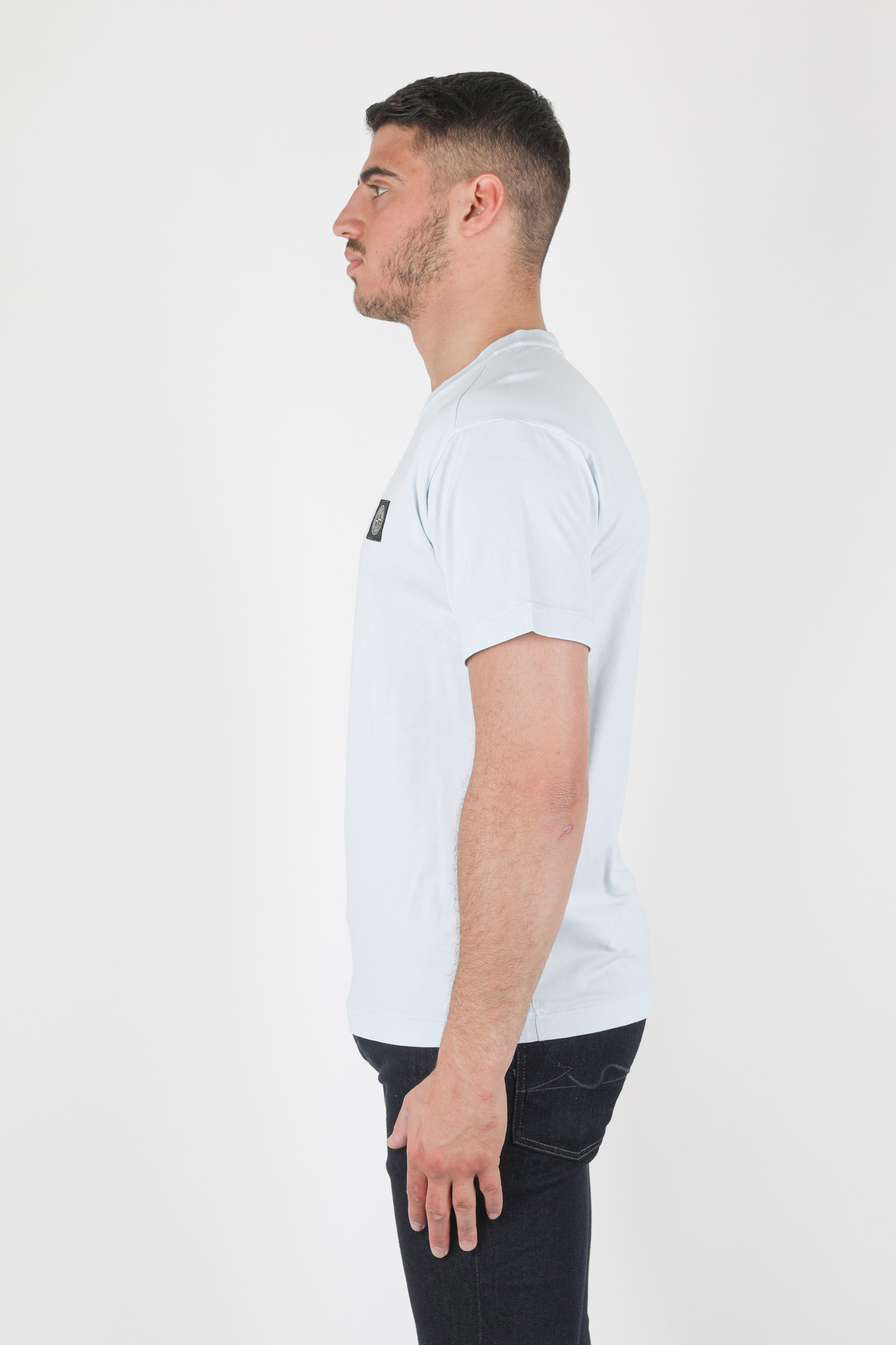 T-SHIRT STONE ISLAND BLEU CIEL 741524113-V0041