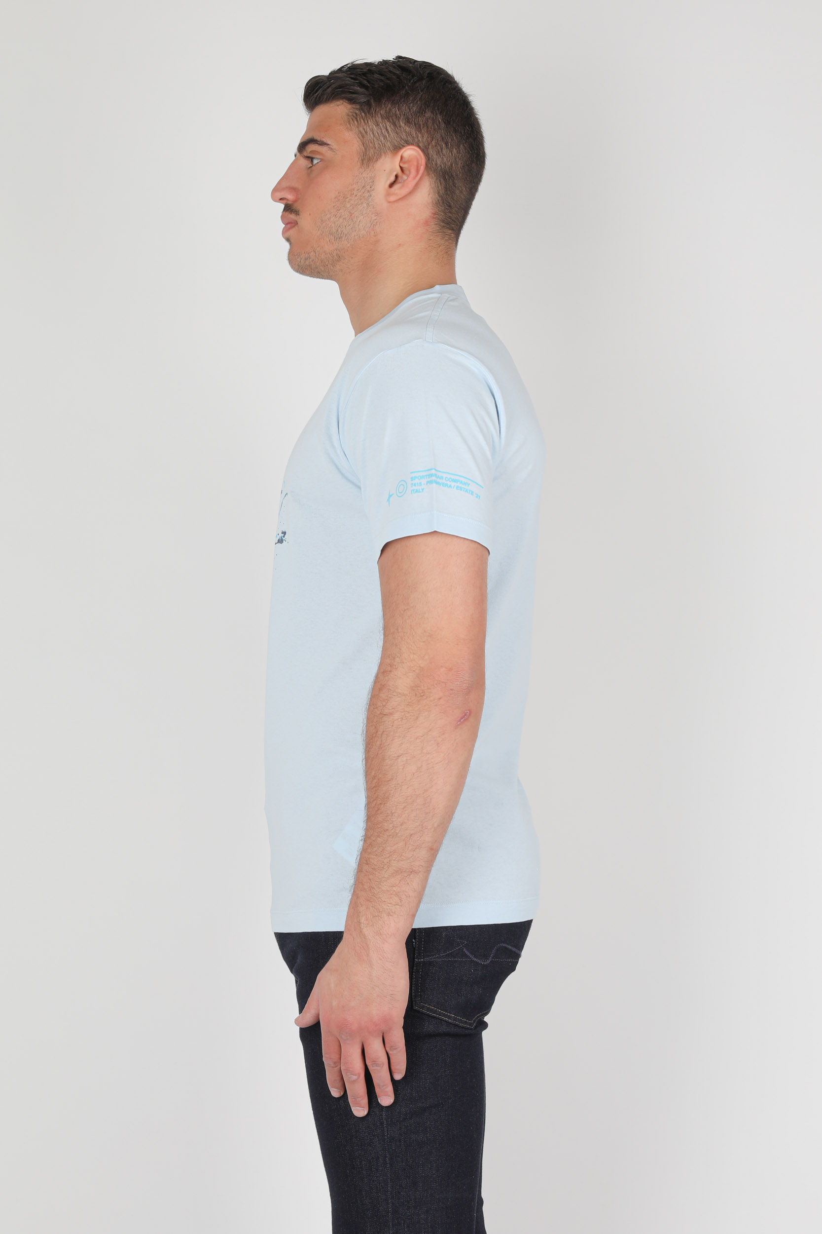 T-SHIRT STONE ISLAND BLEU CIEL 74152NS83-V0041