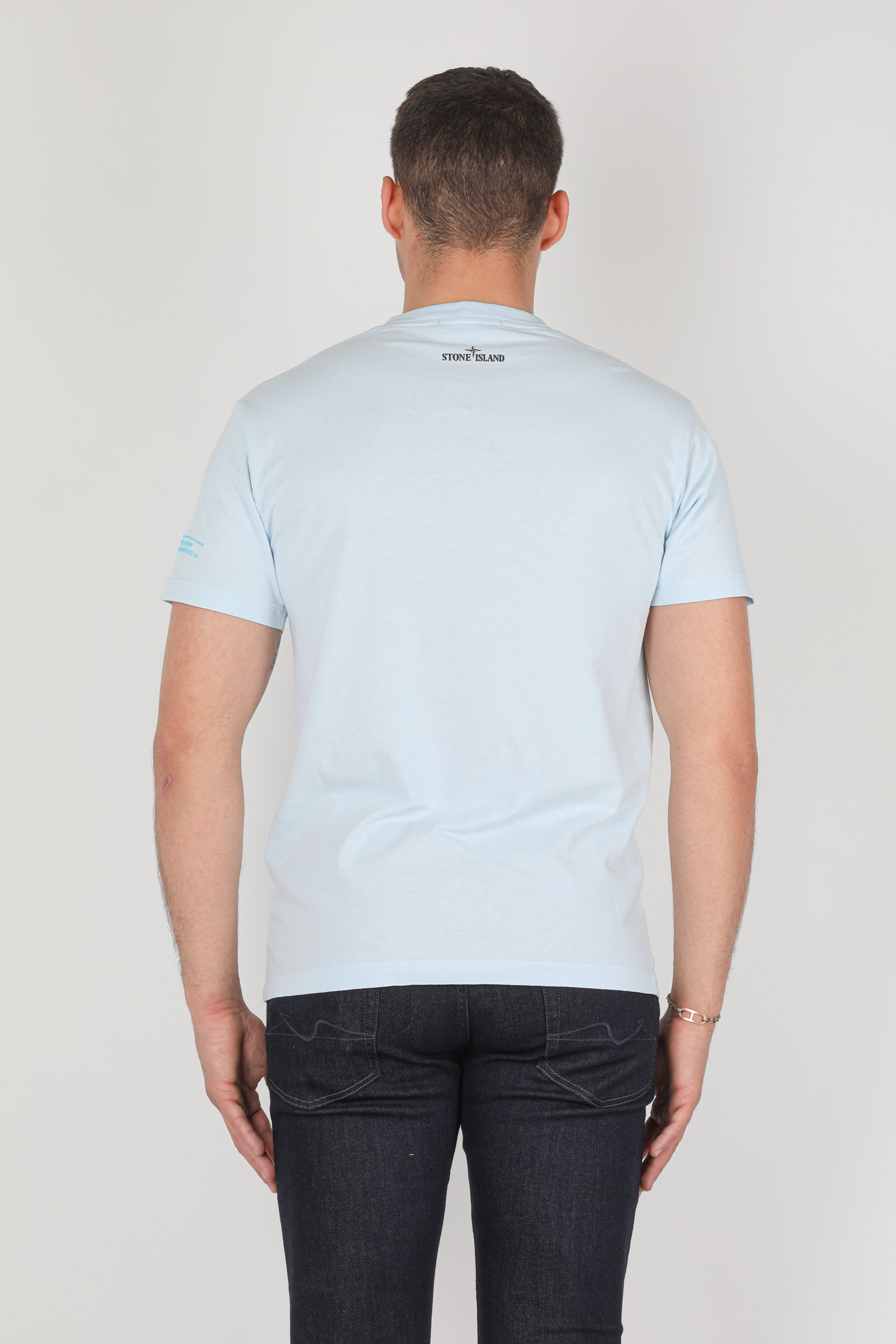 T-SHIRT STONE ISLAND BLEU CIEL 74152NS83-V0041