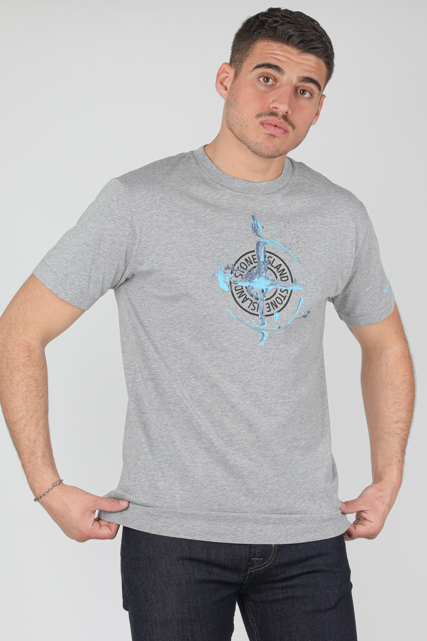 T-SHIRT STONE ISLAND GRIS 74152NS83-V0M64