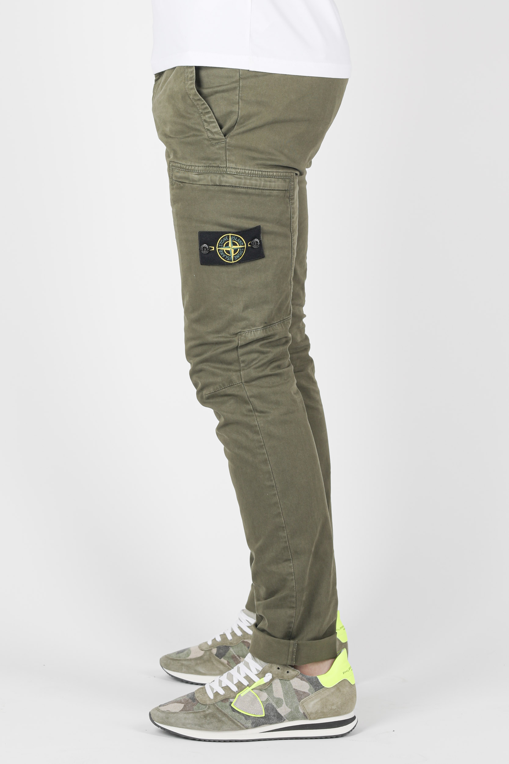 PANTALON CARGO KAKI STONE ISLAND 741532104-V0158