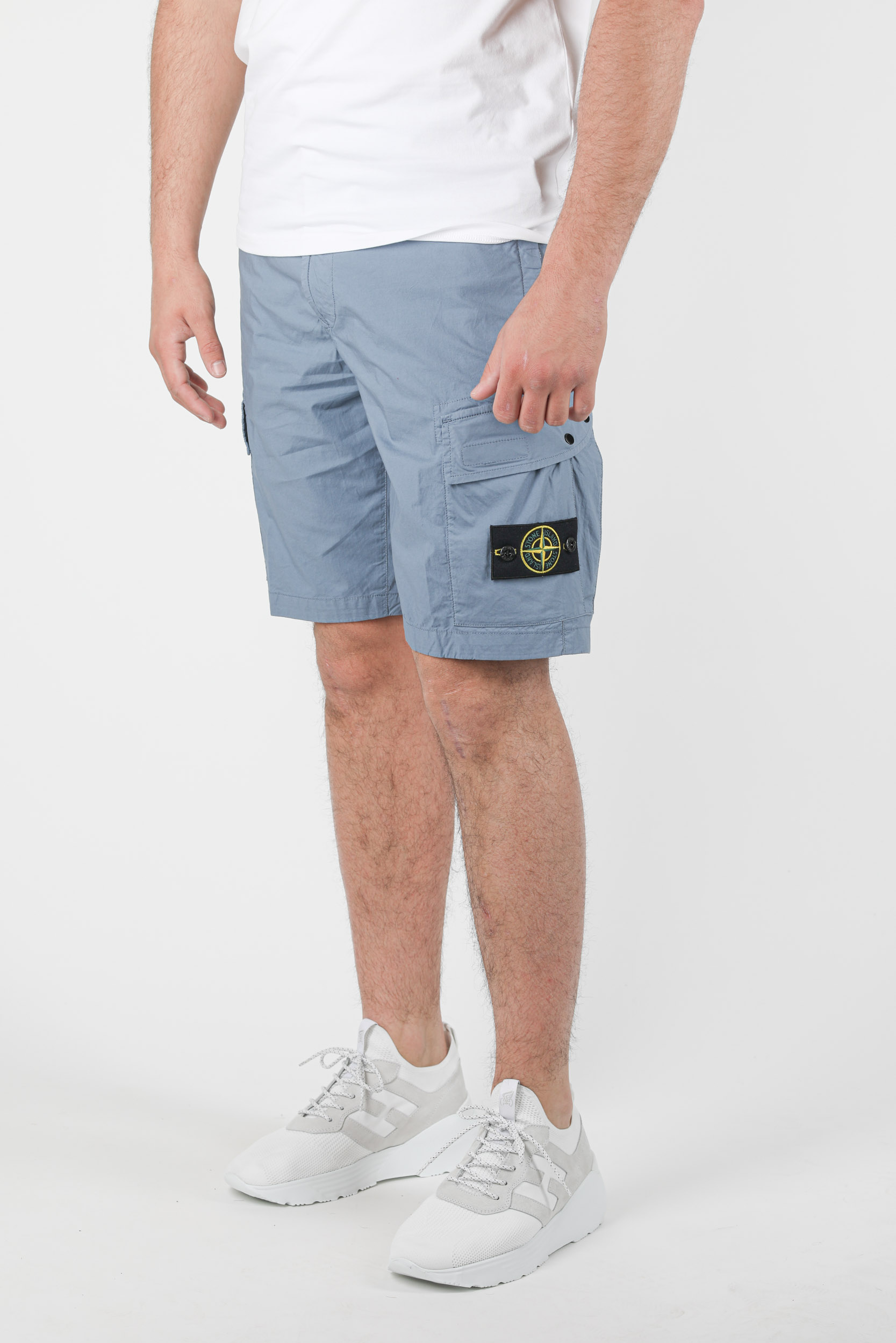 SHORT CARGO STONE ISLAND BLEU DE PRUSSE 7415L0803-V0046