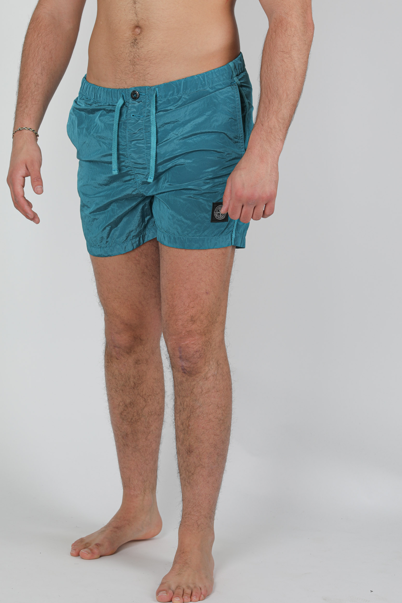 MAILLOT DE BAIN STONE ISLAND NYLON TURQUOISE 7415B0643-V0042