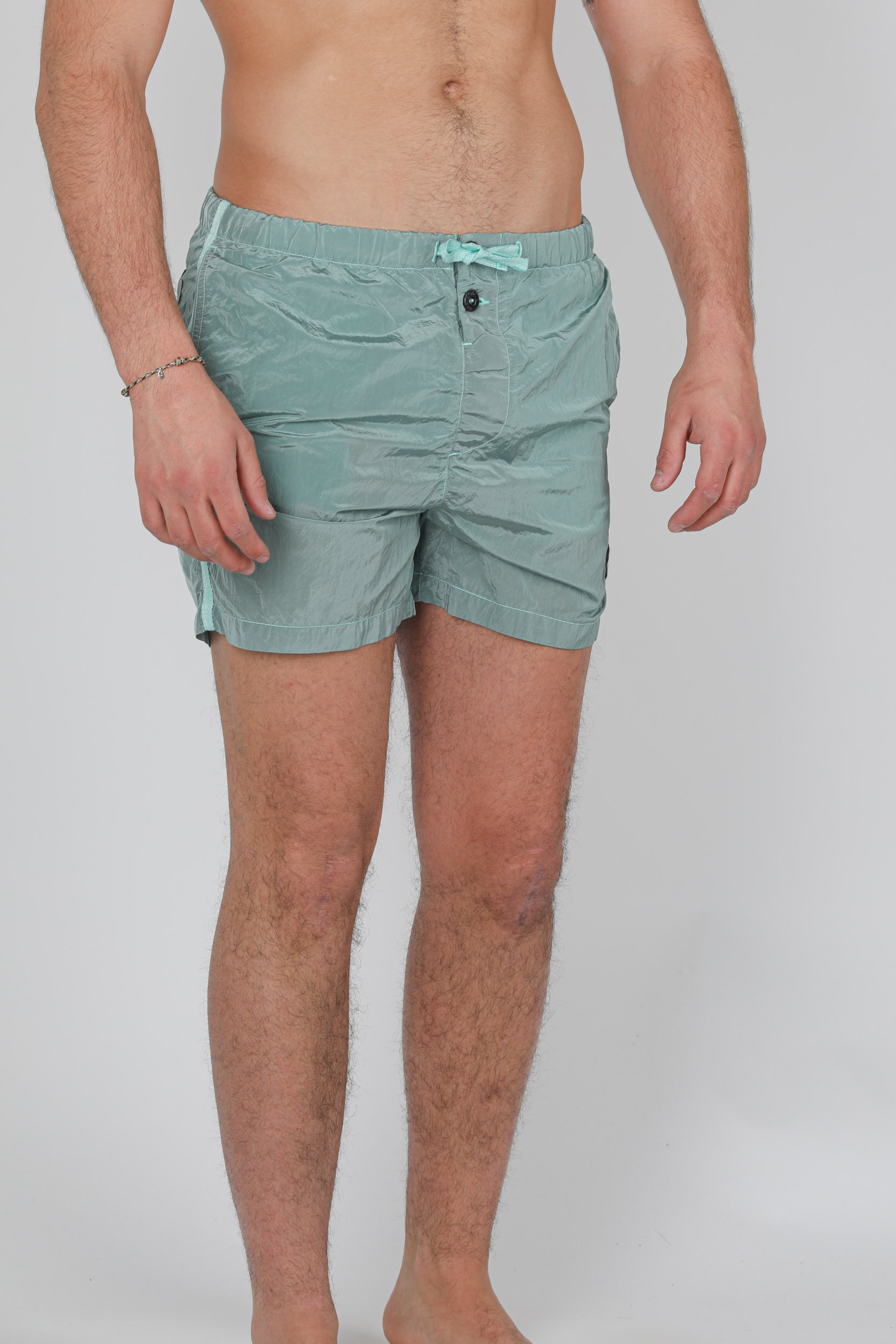 MAILLOT DE BAIN STONE ISLAND NYLON AQUA 7416B0643-V0044