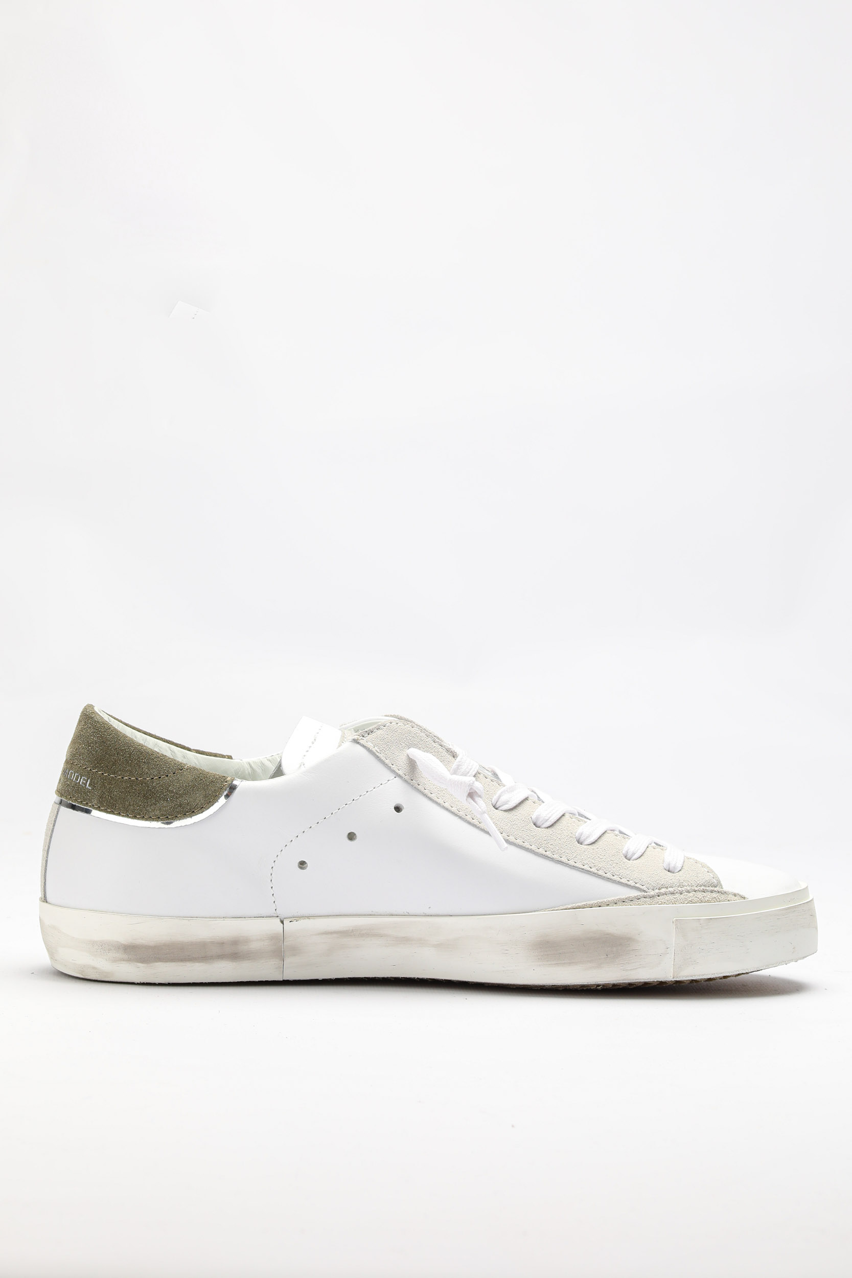 BASKETS PHILIPPE MODEL BLANCHE ET KAKI PRLU-VX20