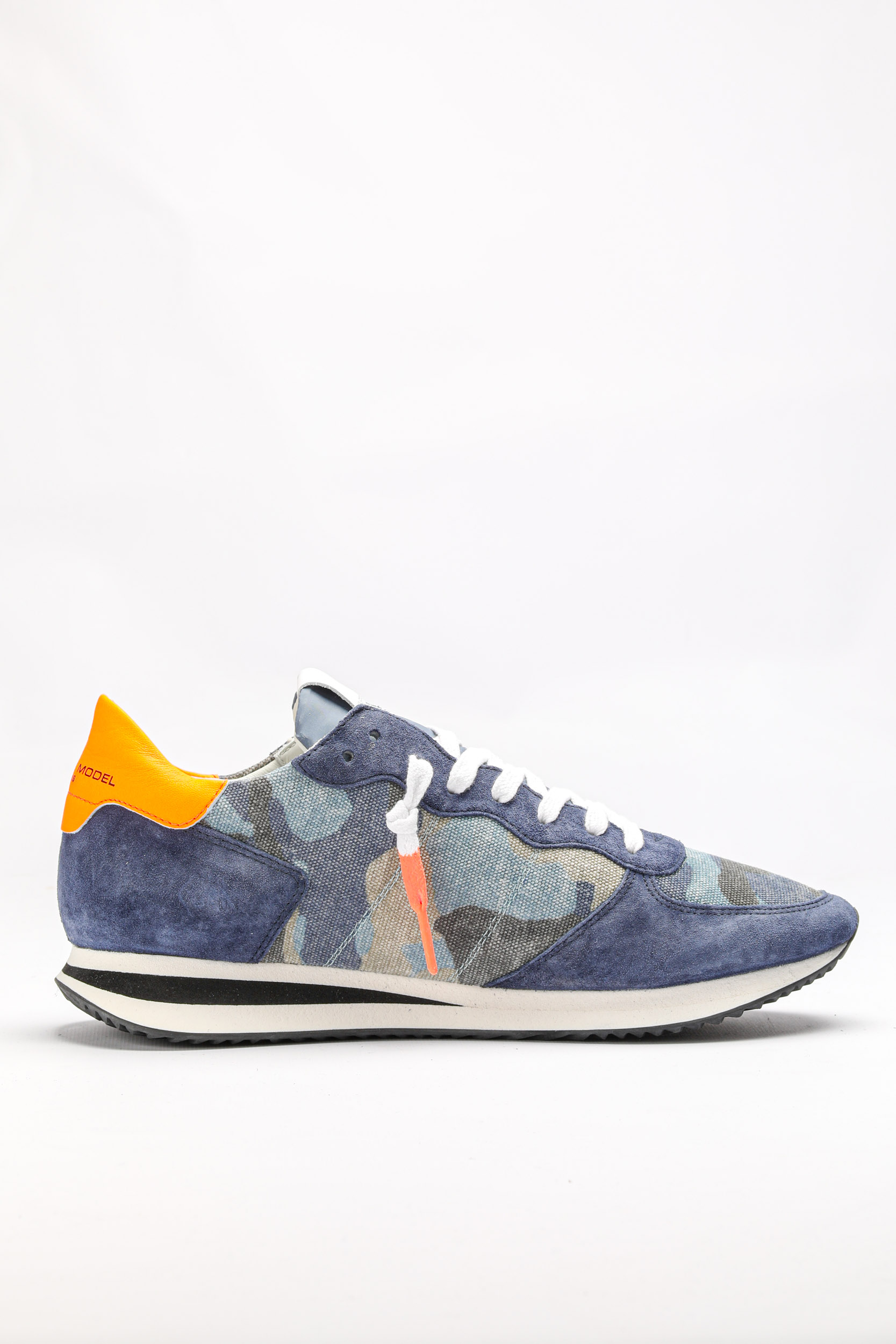 BASKETS PHILIPPE MODEL CAMOUFLAGE BLEU RUNNING TZLU-CN03