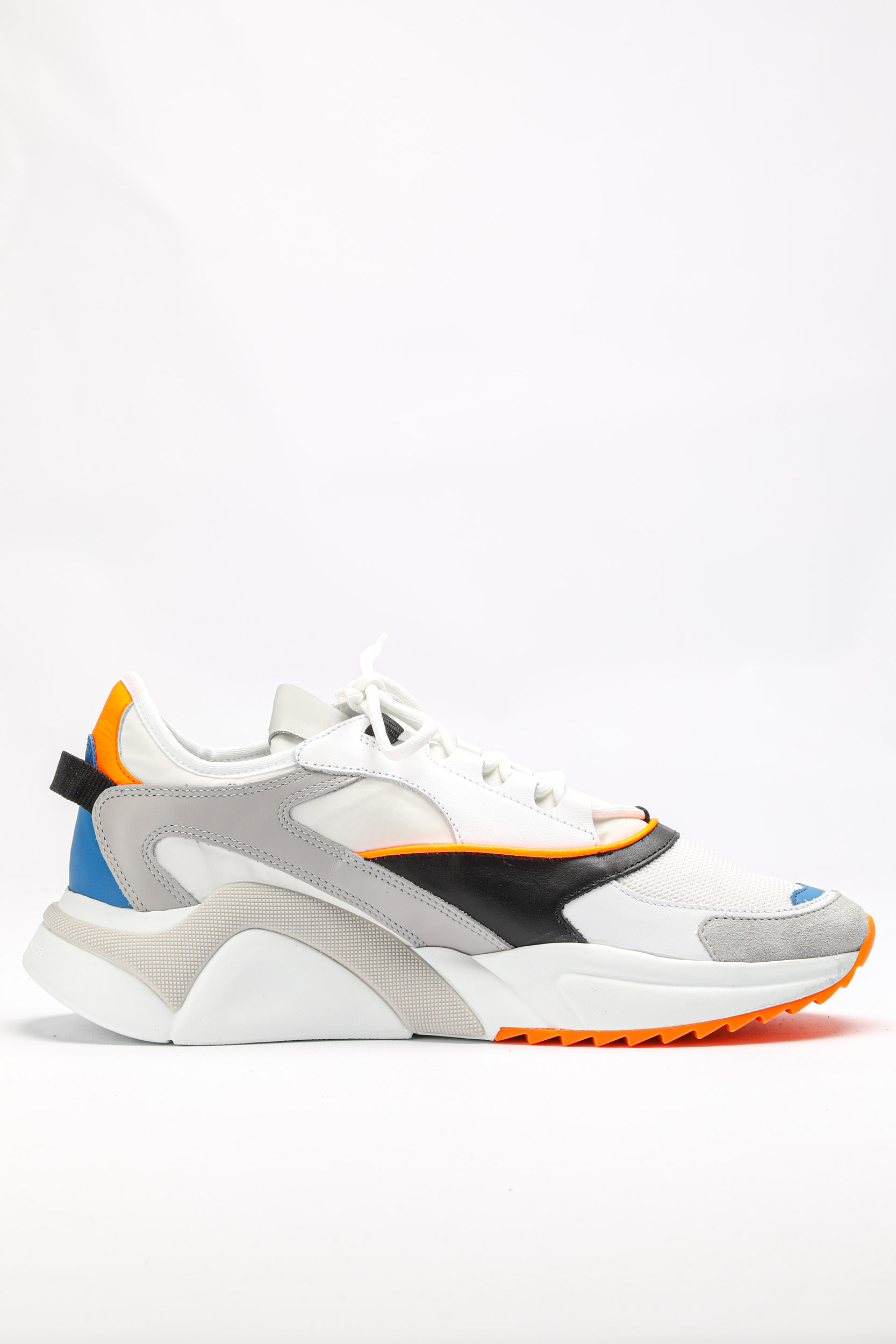 BASKETS PHILIPPE MODEL BLANCHES / ORANGE FLUO EZLU-WF03