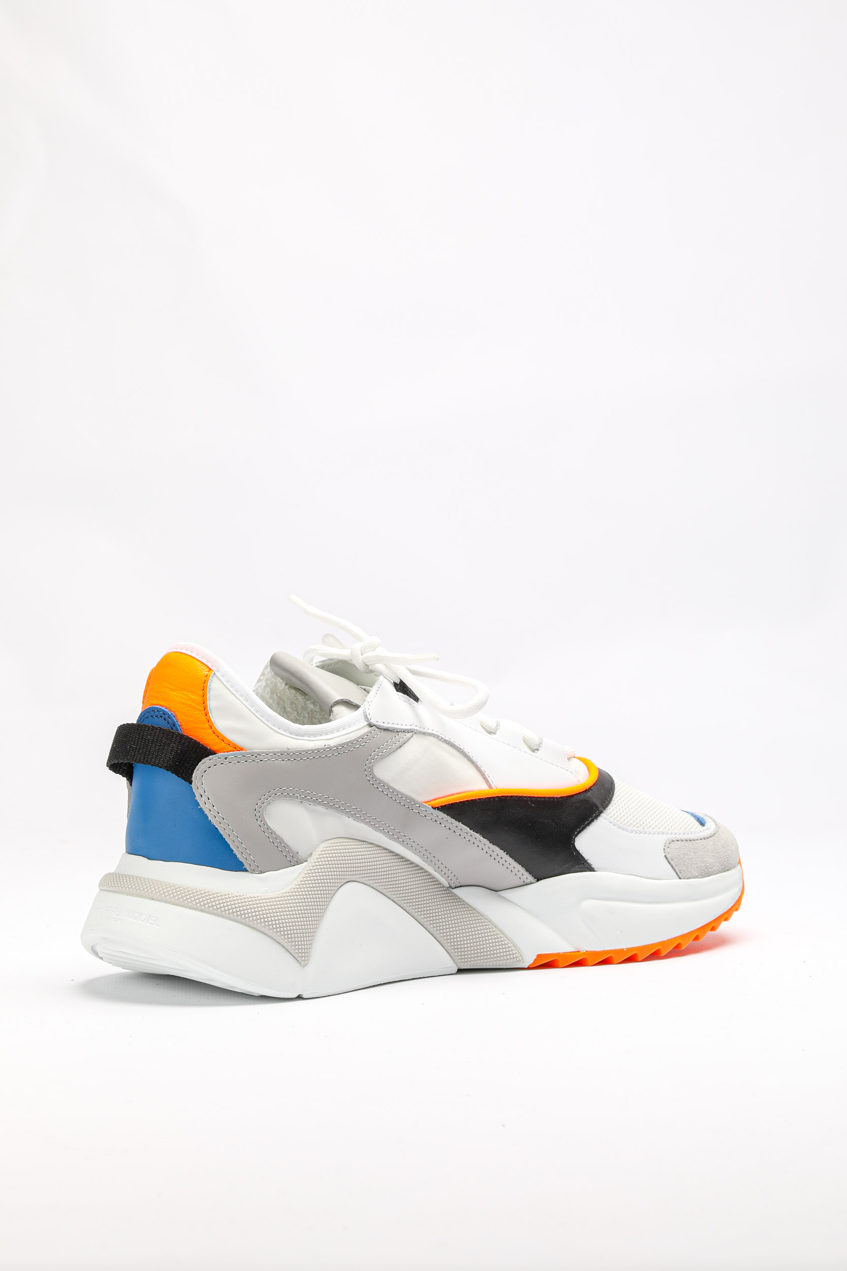 BASKETS PHILIPPE MODEL BLANCHES / ORANGE FLUO EZLU-WF03