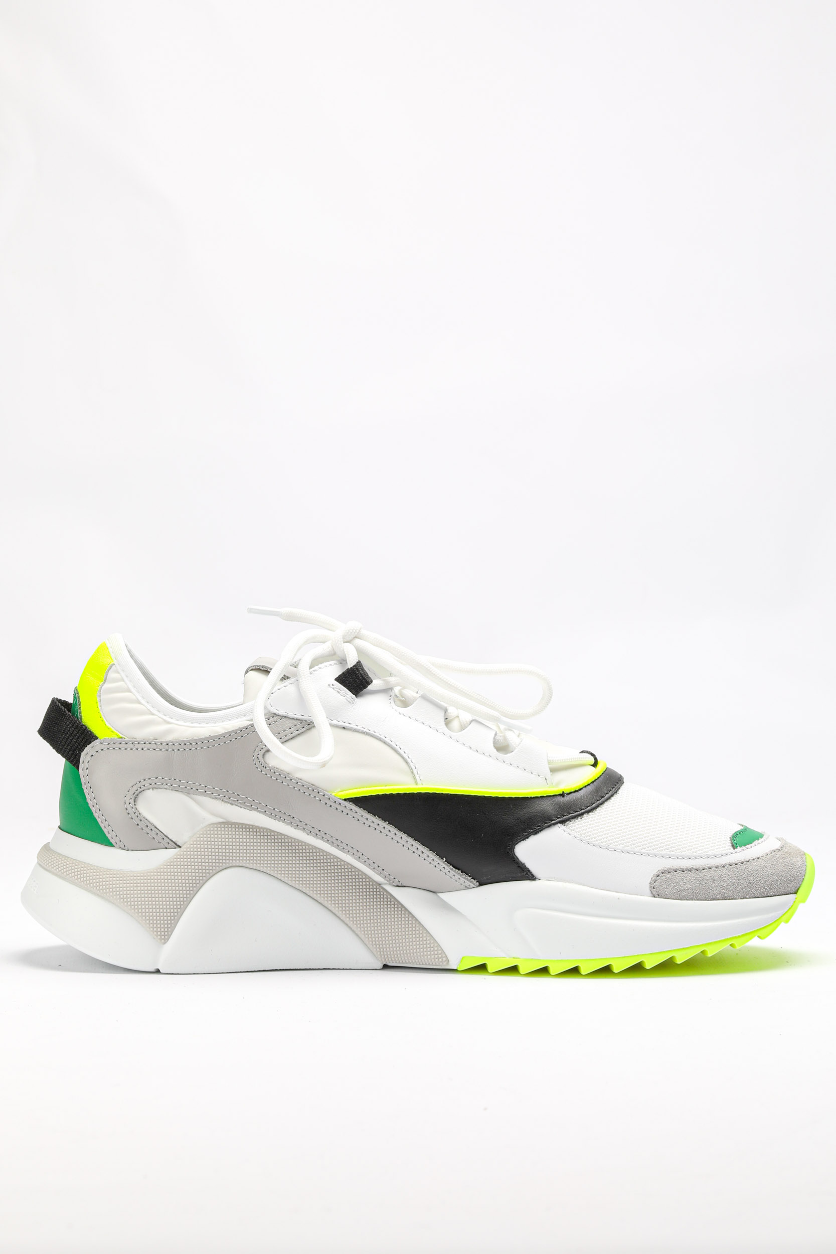 BASKETS PHILIPPE MODEL BLANCHES/ JAUNE FLUO EZLU-WF04