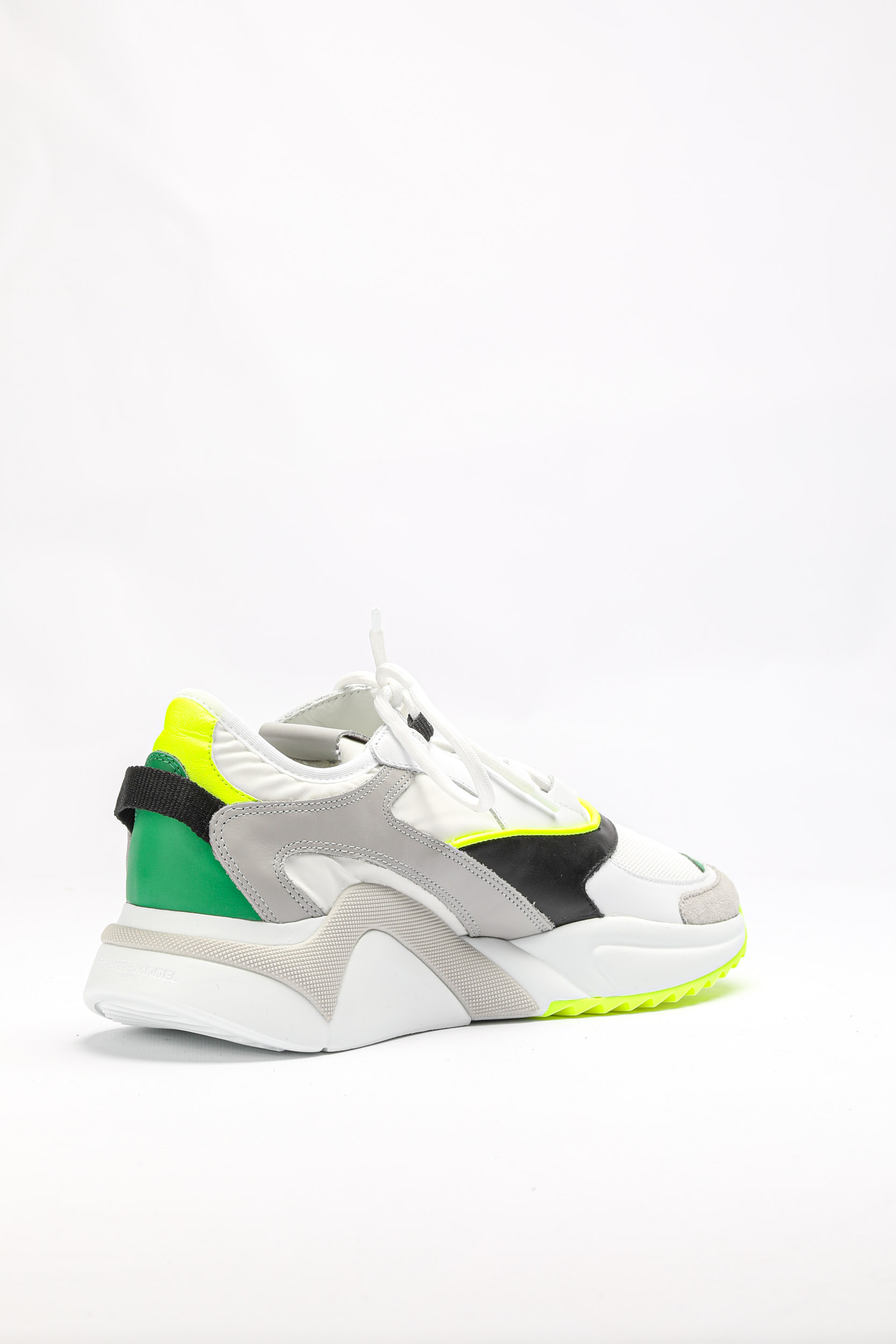 BASKETS PHILIPPE MODEL BLANCHES/ JAUNE FLUO EZLU-WF04