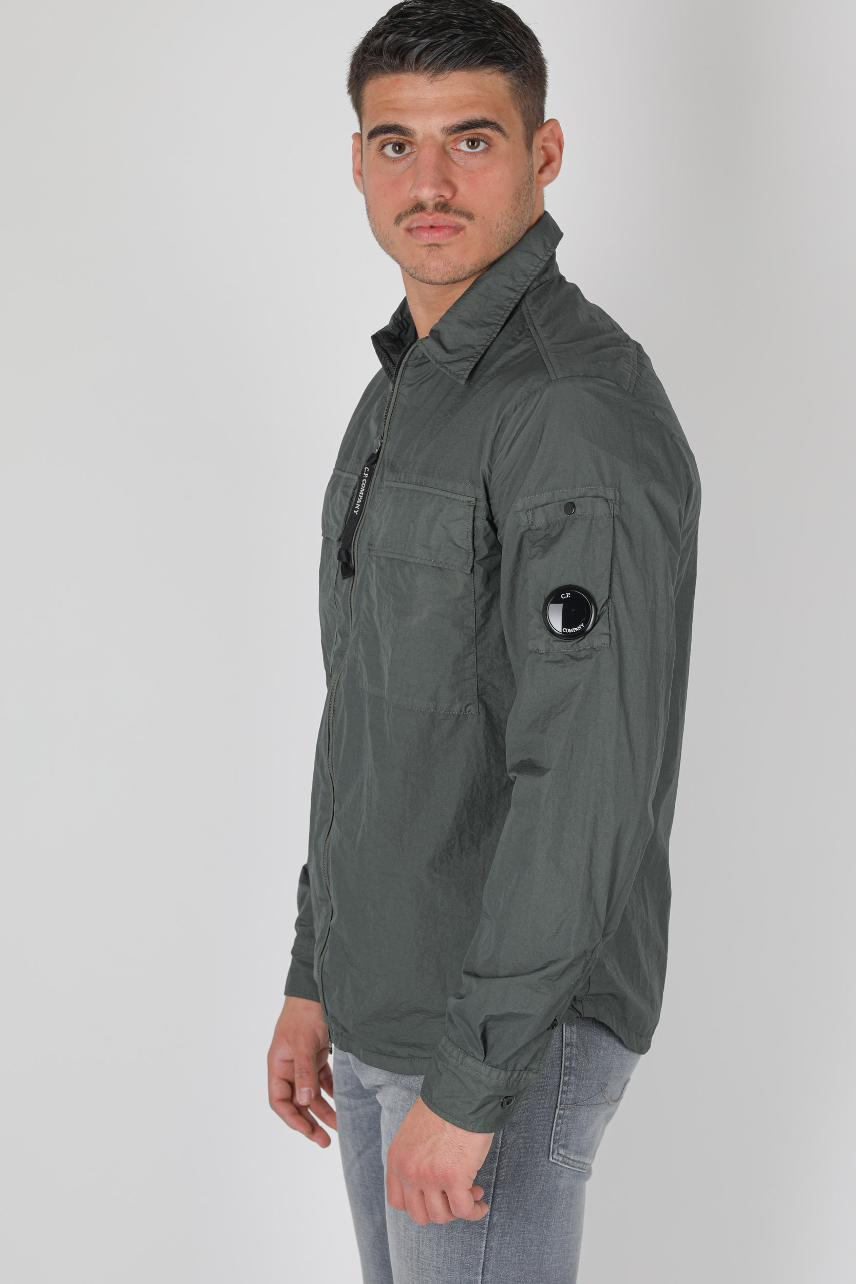 SURCHEMISE C.P COMPANY NYLON VERT SAUGE H076A-668