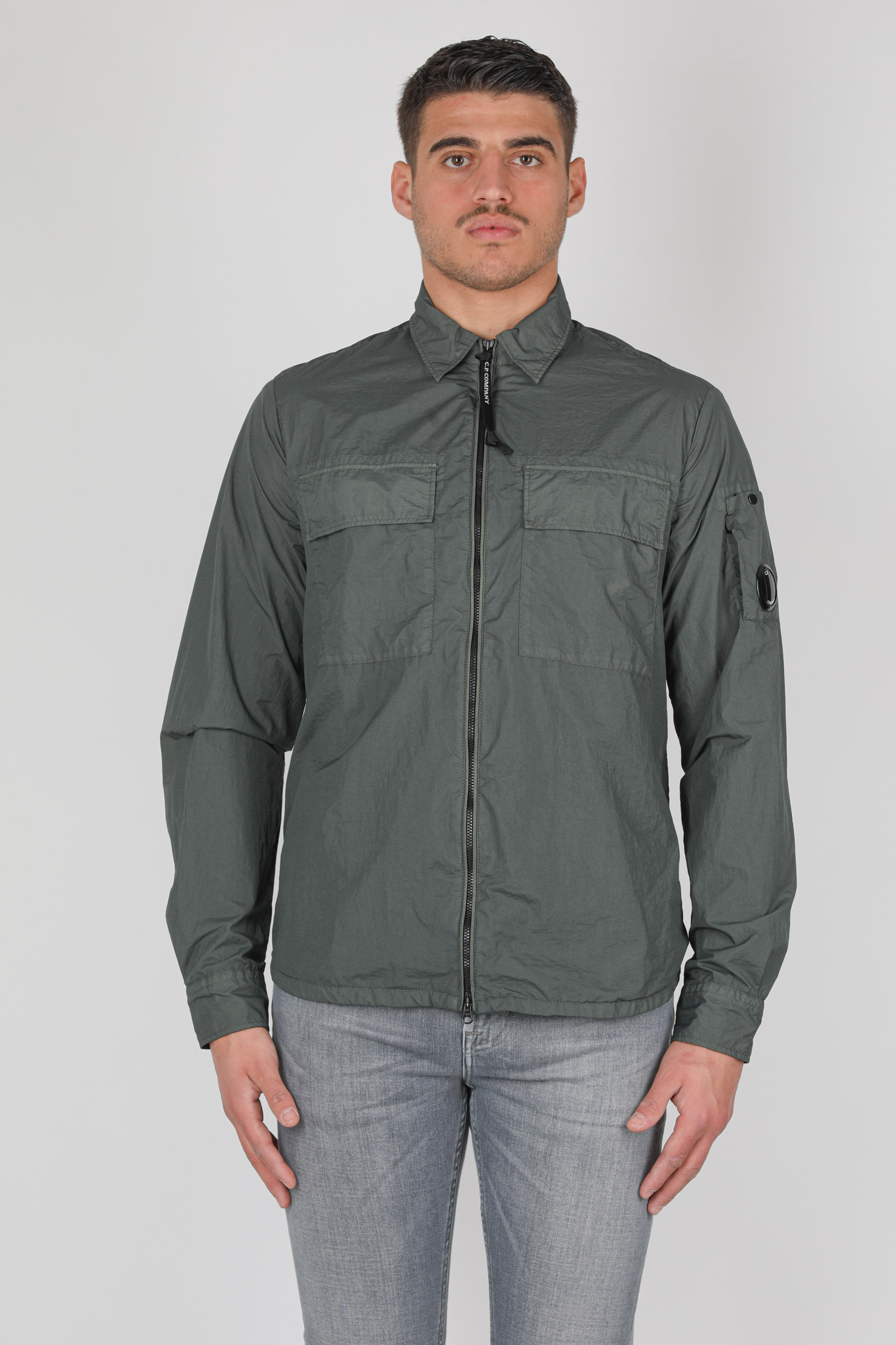 SURCHEMISE C.P COMPANY NYLON VERT SAUGE H076A-668