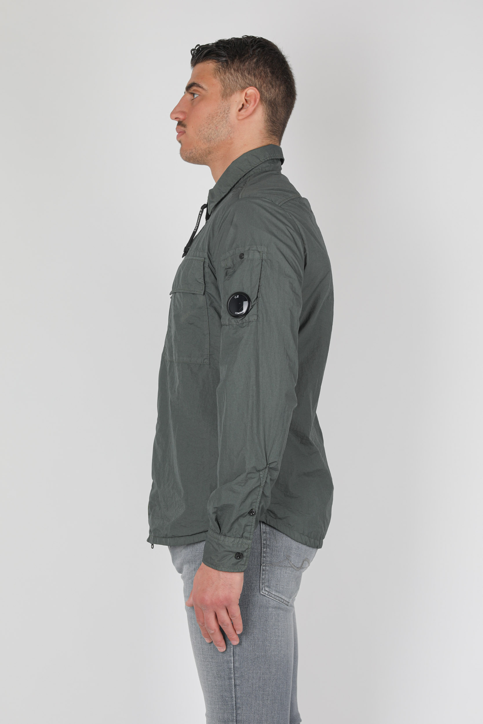 SURCHEMISE C.P COMPANY NYLON VERT SAUGE H076A-668