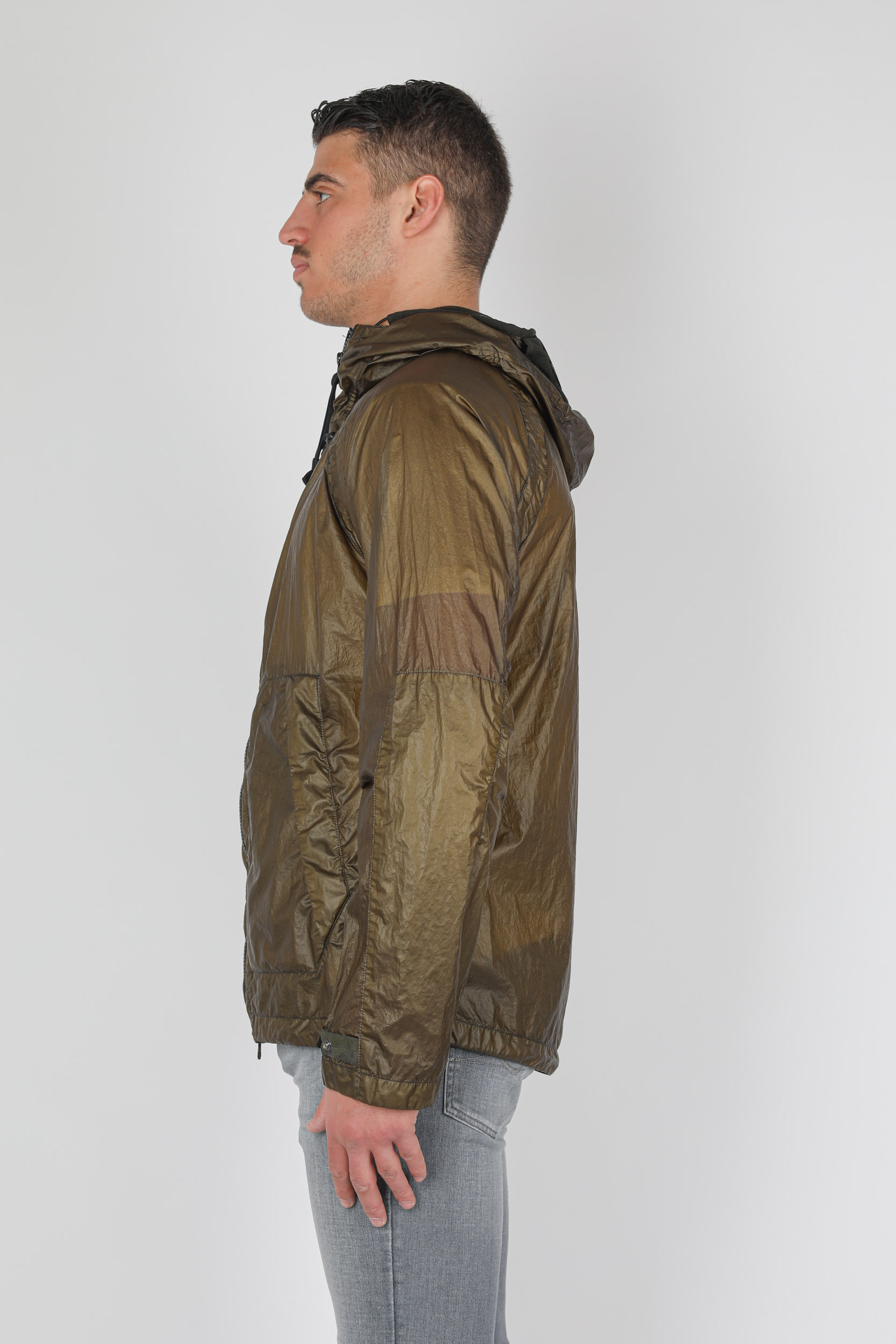 VESTE C.P COMPANY NYLON MAT KAKI W181A-683