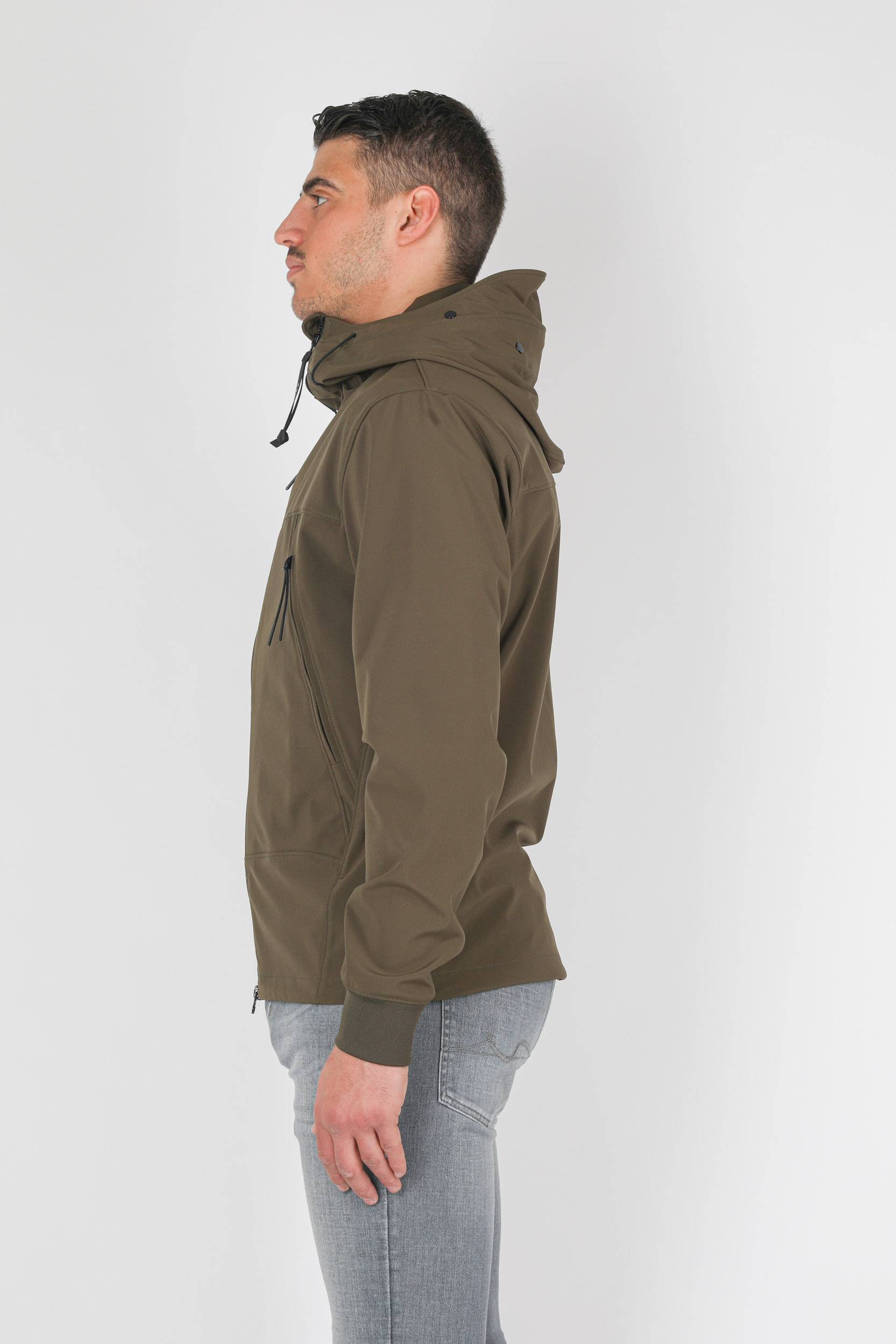 BLOUSON SOFT SHELL-R C.P COMPANY LUNETTES KAKI W013A-683