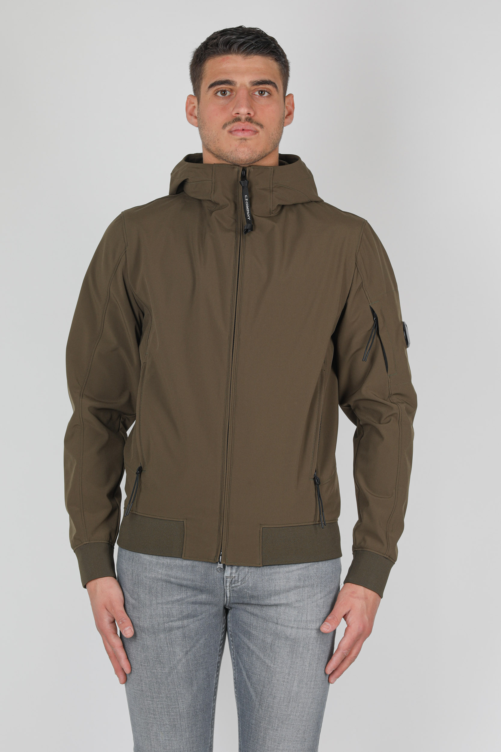 BLOUSON SOFT SHELL-R C.P COMPANY HUBLOT KAKI W014A-683