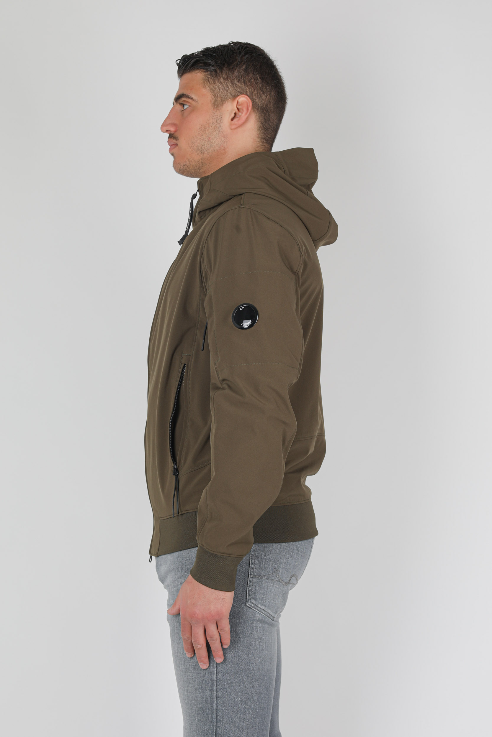 BLOUSON SOFT SHELL-R C.P COMPANY HUBLOT KAKI W014A-683