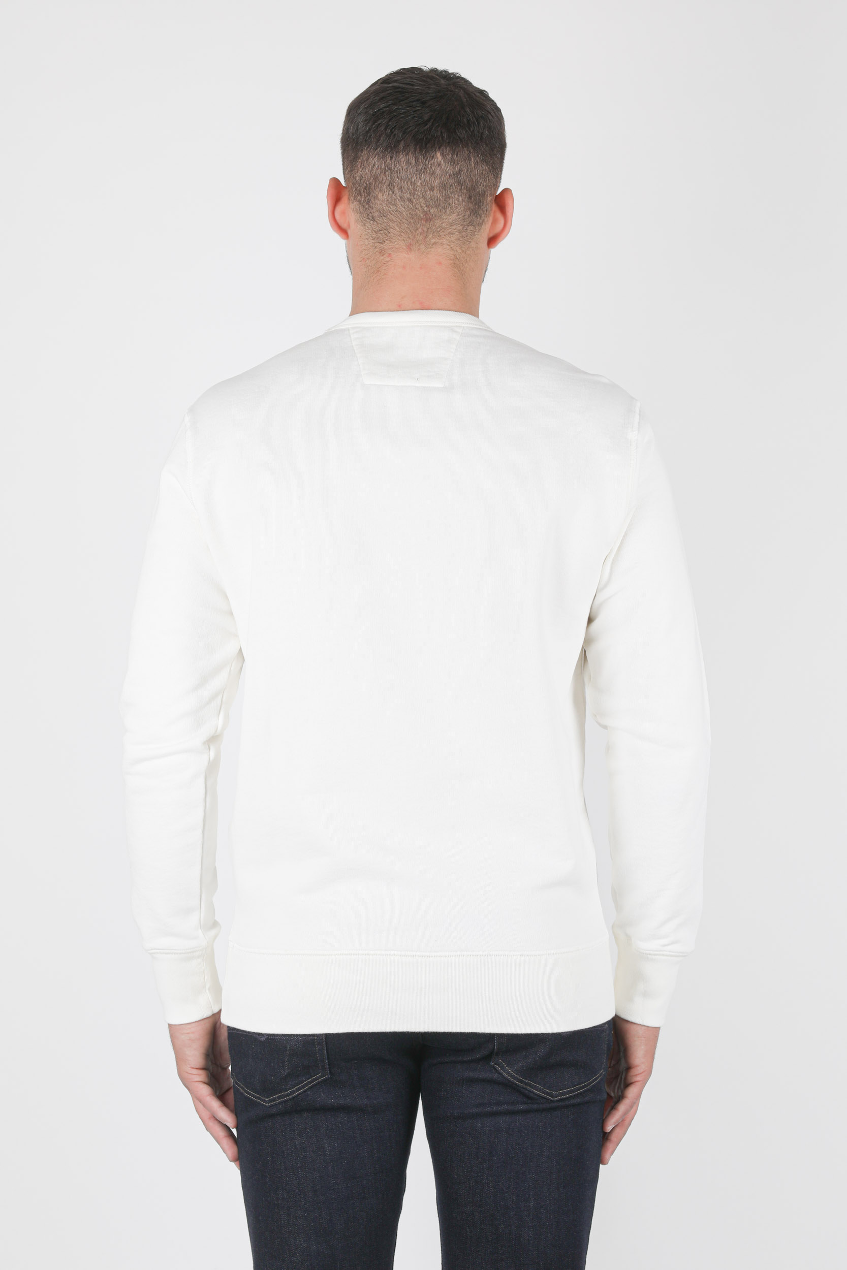 SWEAT C.P COMPANY BLANC LOGO S303A-103