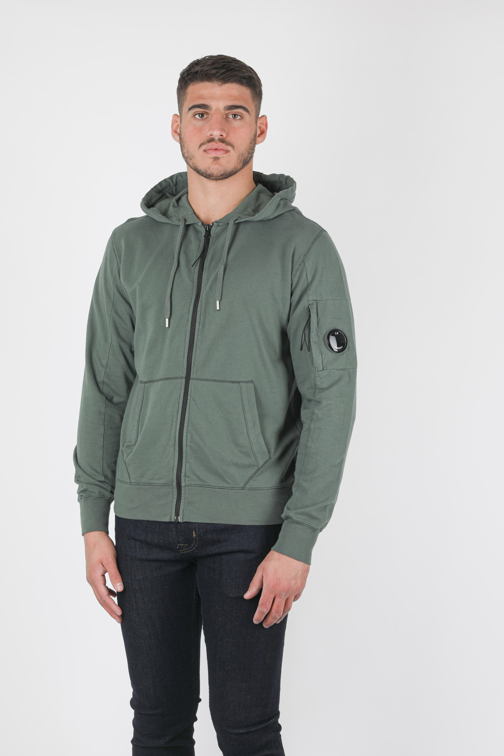 GILET ZIPPE C.P COMPANY VERT SAUGE S044A-668