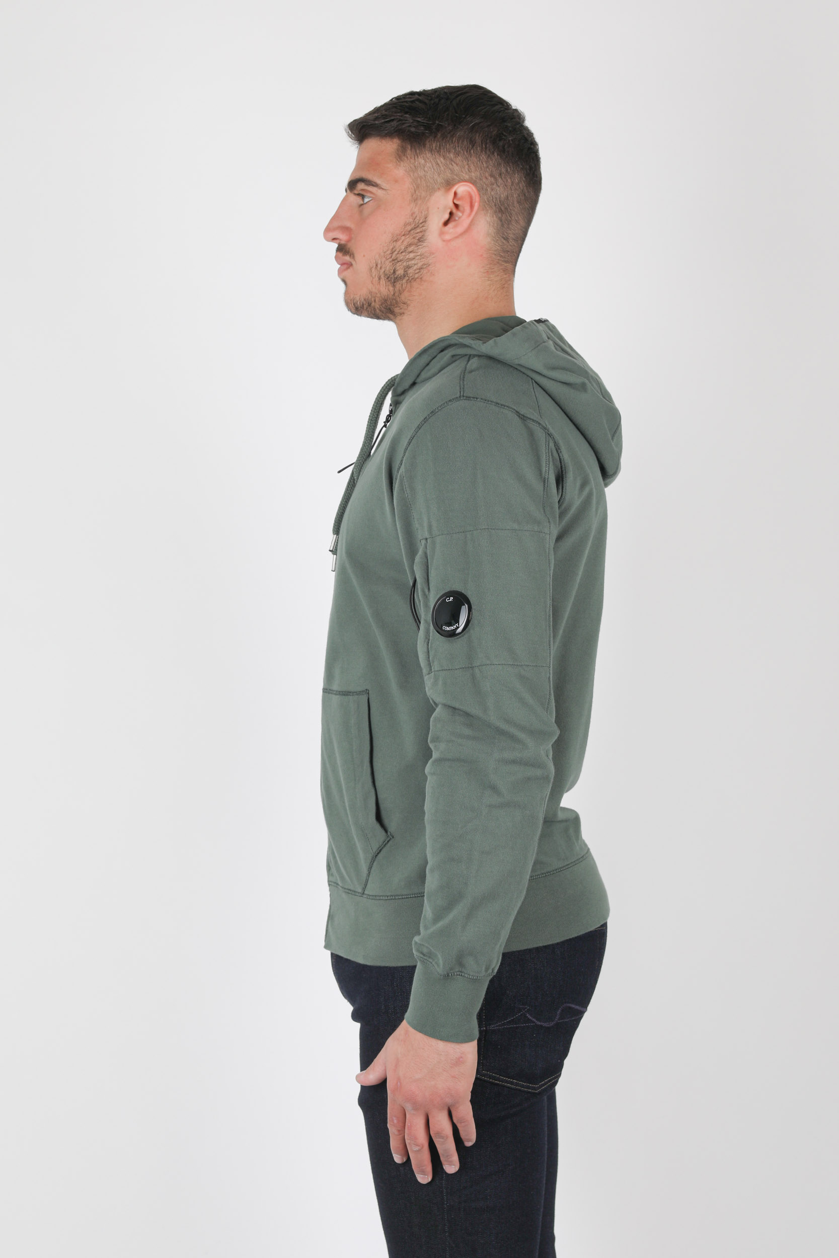 GILET ZIPPE C.P COMPANY VERT SAUGE S044A-668