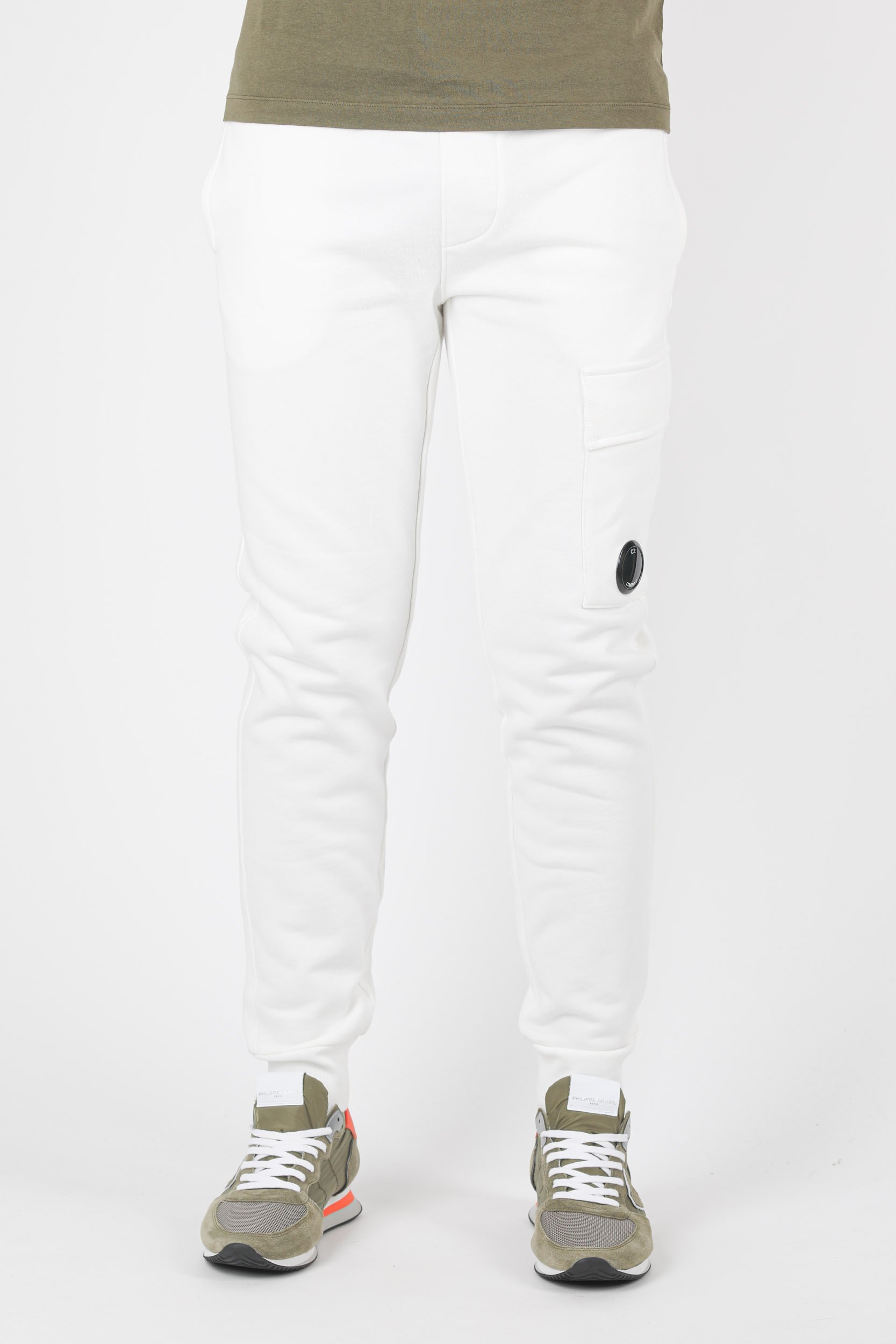 BAS DE JOGGING C.P COMPANY BLANC P042A-103