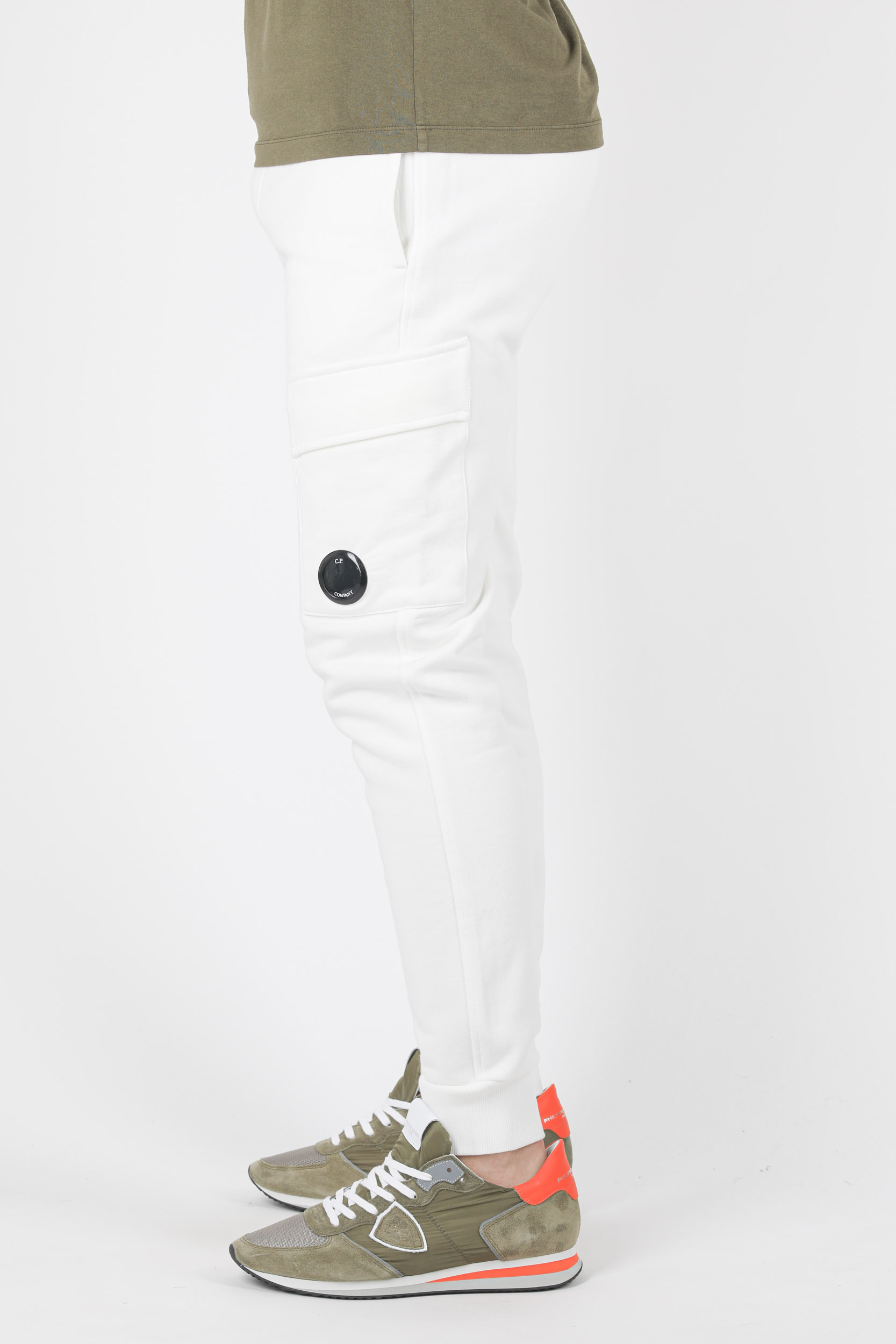 BAS DE JOGGING C.P COMPANY BLANC P042A-103